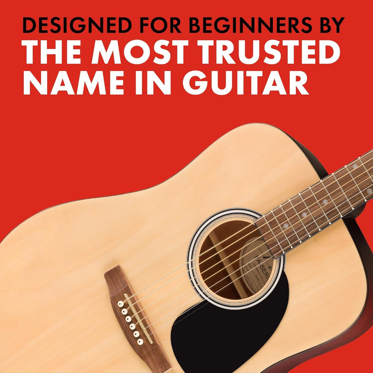 Guitarra Acústica Dreadnought Fender FA-25 Natural para Principiantes