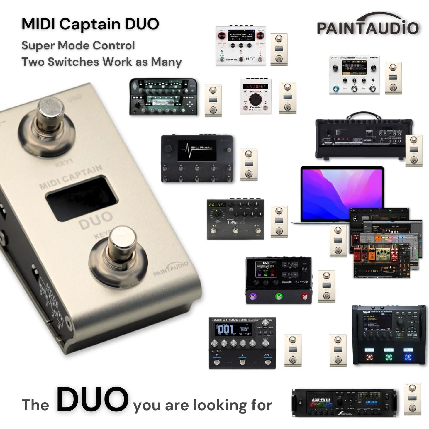 Controlador de pie MIDI Paint Audio Captain DUO USB-MIDI