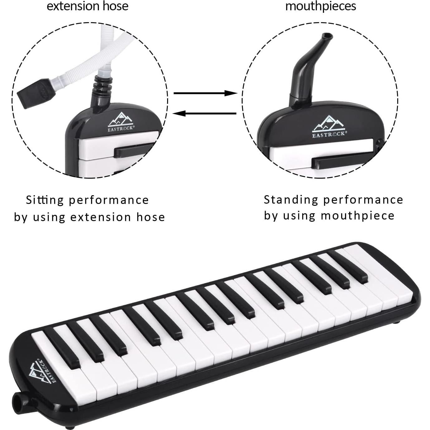 Melodica Eastrock 32 Teclas Soprano con Bolsa y Boquillas