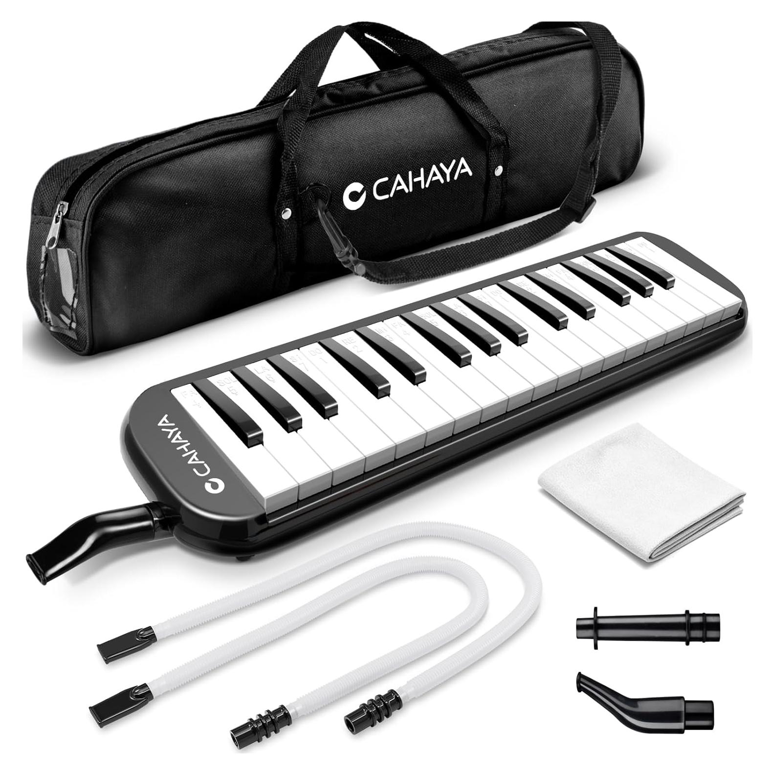 Melodica CAHAYA 32 Teclas Negra con Bolsa de Transporte