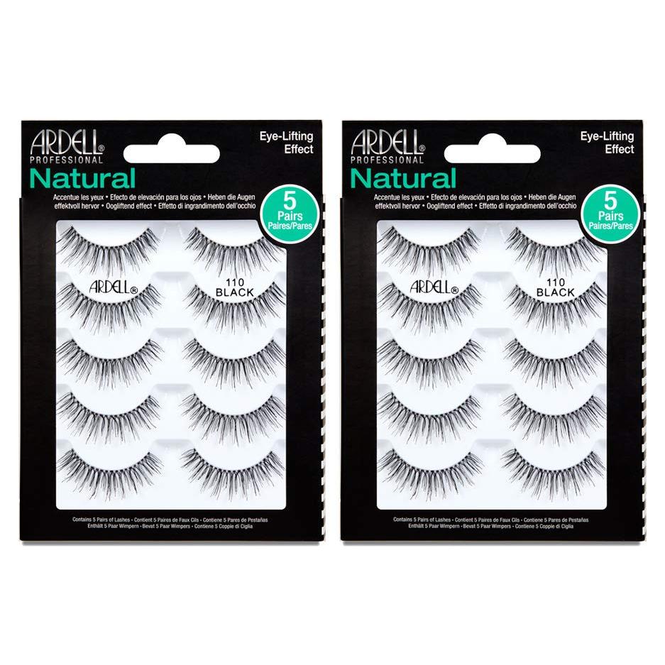 Pestañas Postizas Ardell 110 Negras - 5 Pares Reutilizables