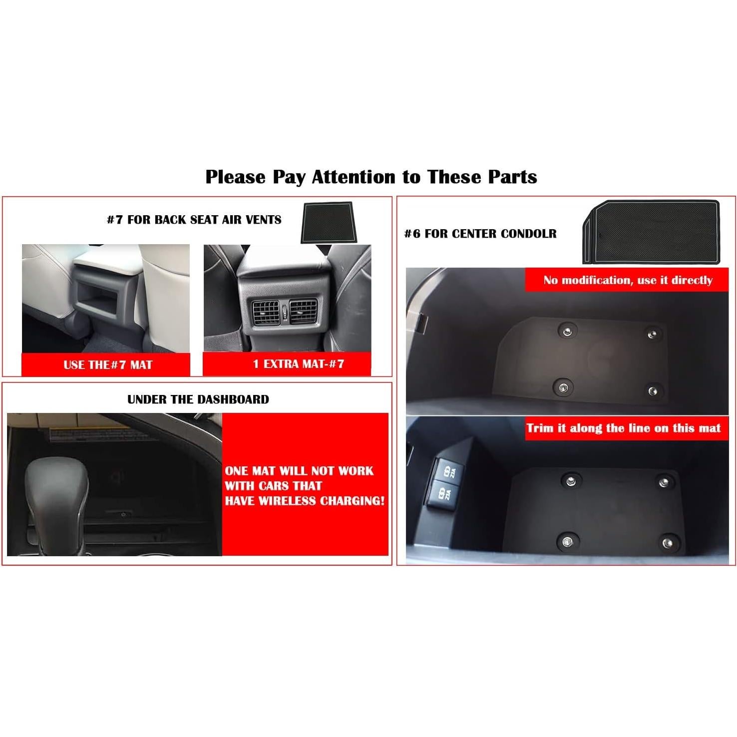 Alfombrillas Antipolvo Auovo para Toyota Camry 2018-2024 - 16pcs