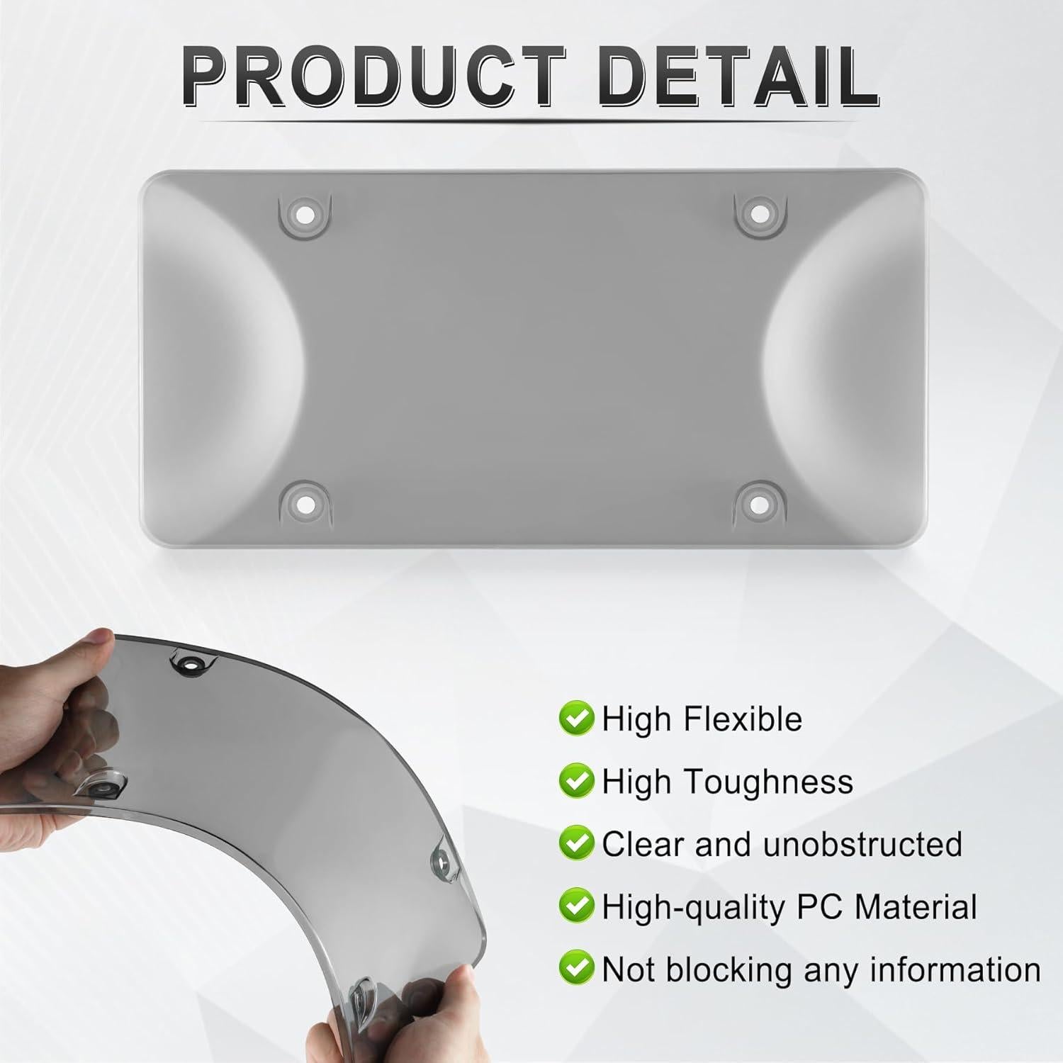 Marcos de Placas de Licencia Alpmosn Negros 2-Pack con Accesorios