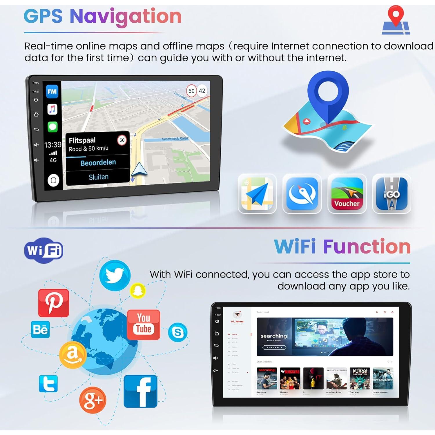 Estéreo de Coche Android Hikity 9" 64GB para Toyota RAV4 2007-2011