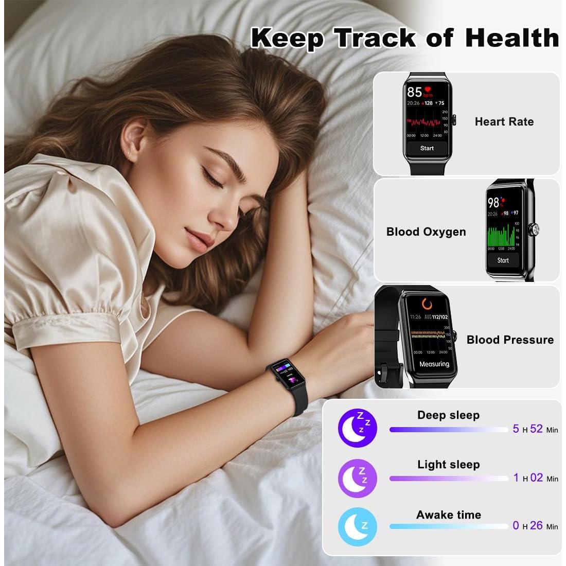 Rastreador de Fitness Auxiou - Reloj Inteligente 1.47" Salud 24/7