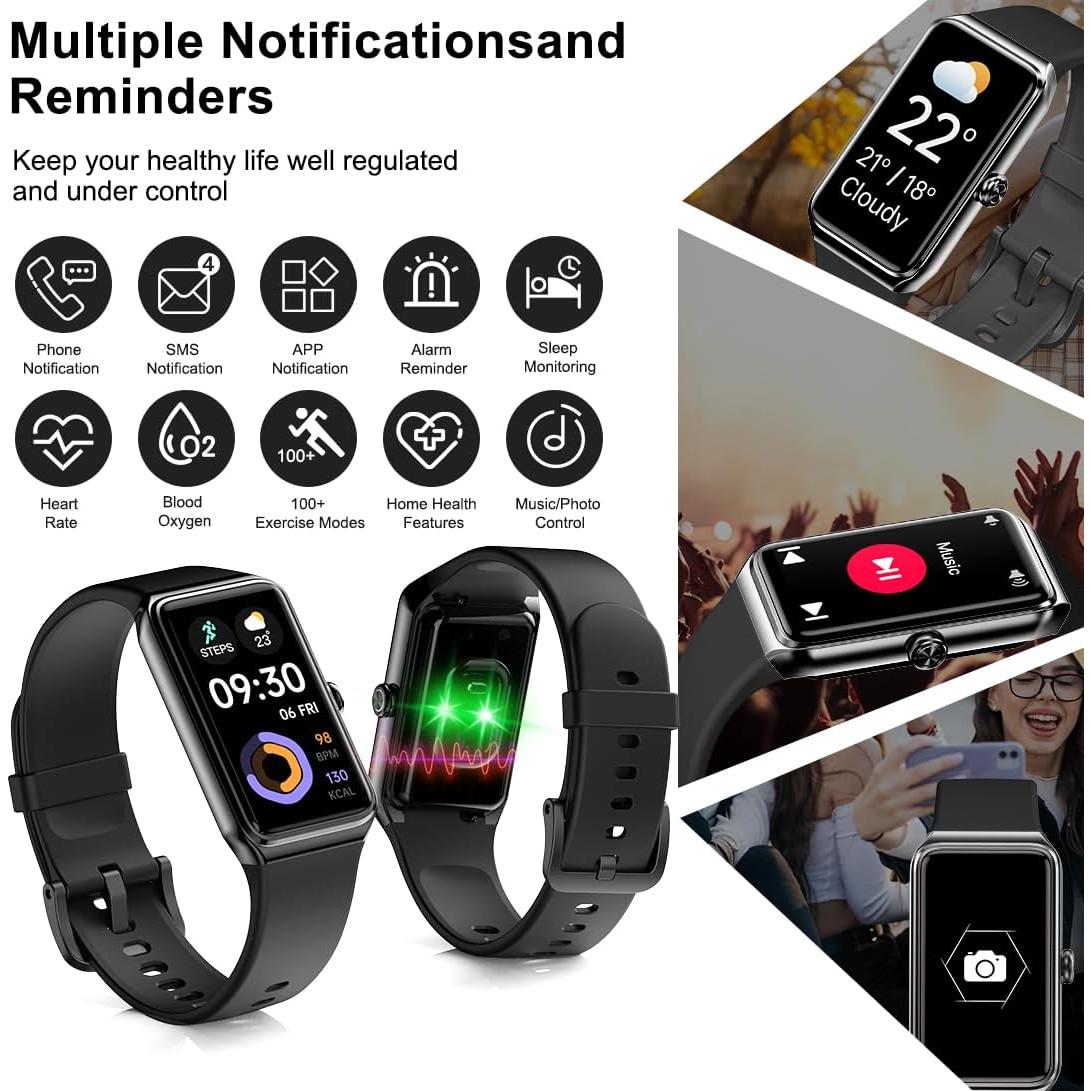 Rastreador de Fitness Auxiou - Reloj Inteligente 1.47" Salud 24/7