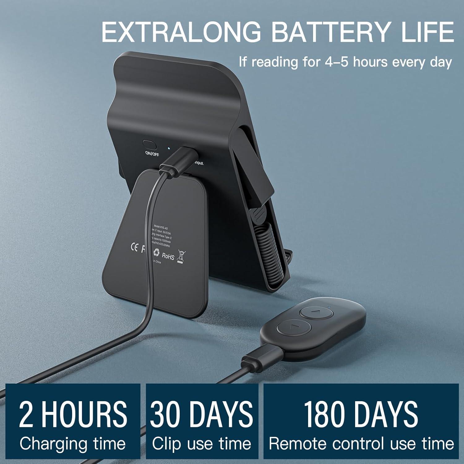 Control Remoto y Soporte Plegable para Kindle Paperwhite - Negro