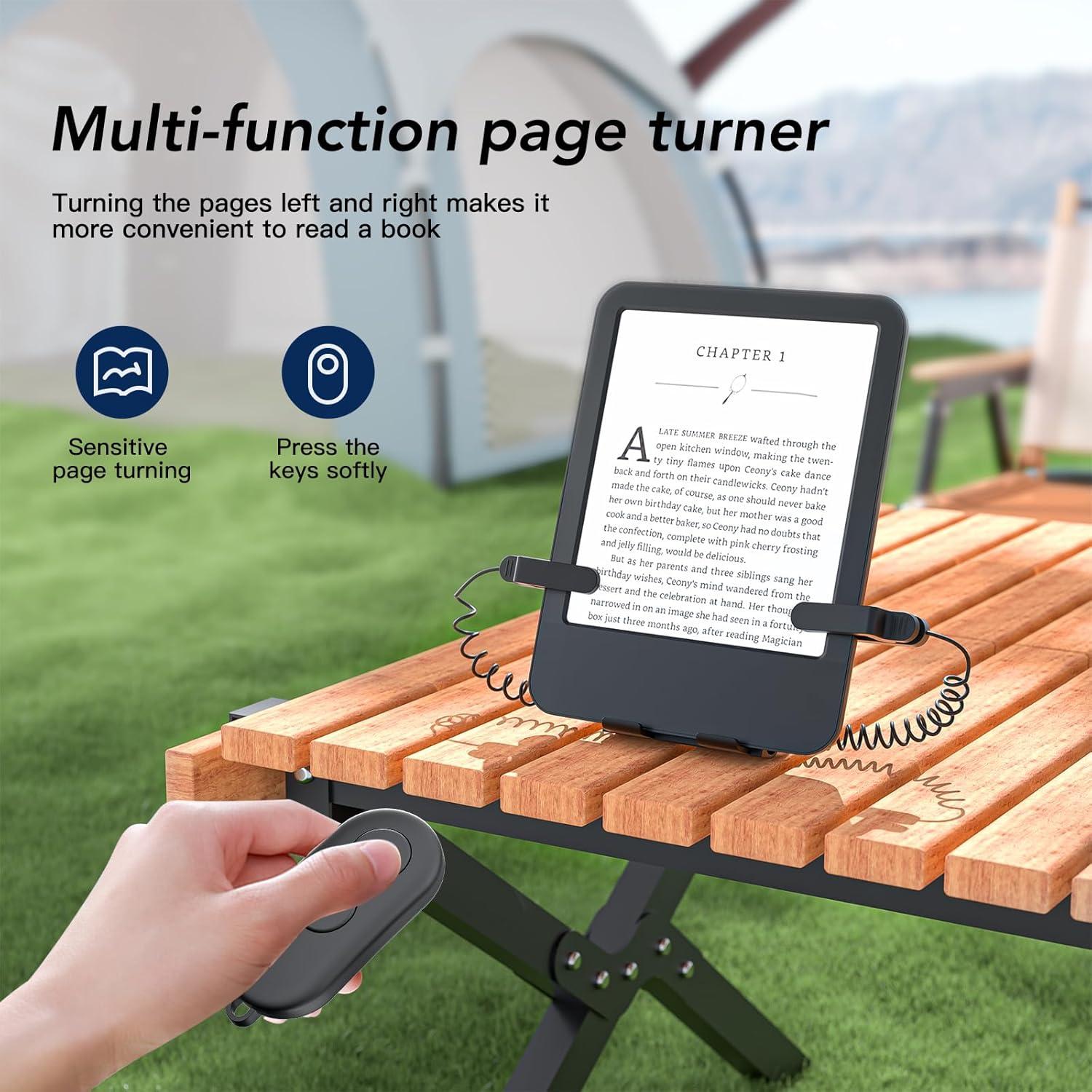 Control Remoto y Soporte Plegable para Kindle Paperwhite - Negro