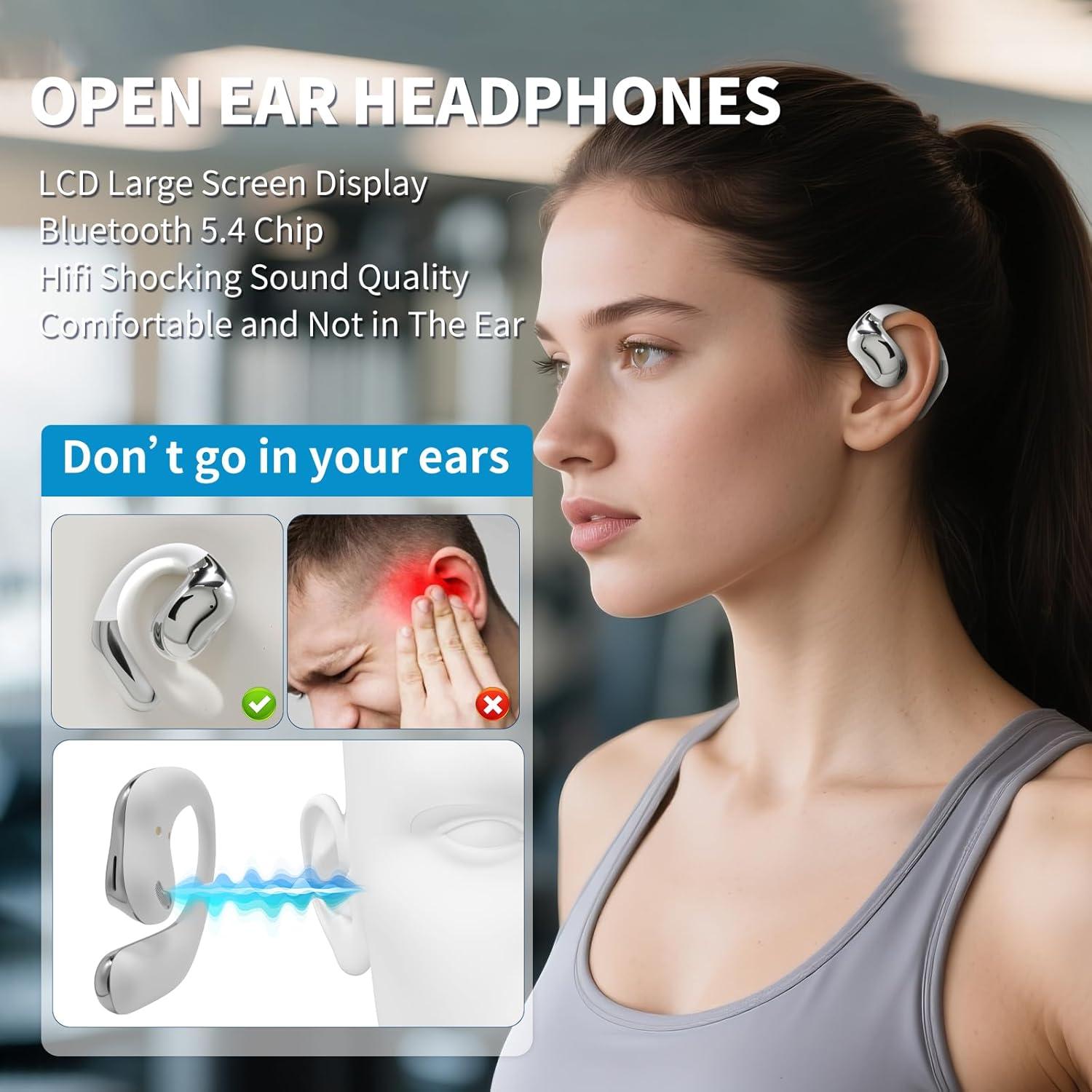 Auriculares Inalámbricos Conducción Ósea YJ33 Bluetooth 5.4 68H