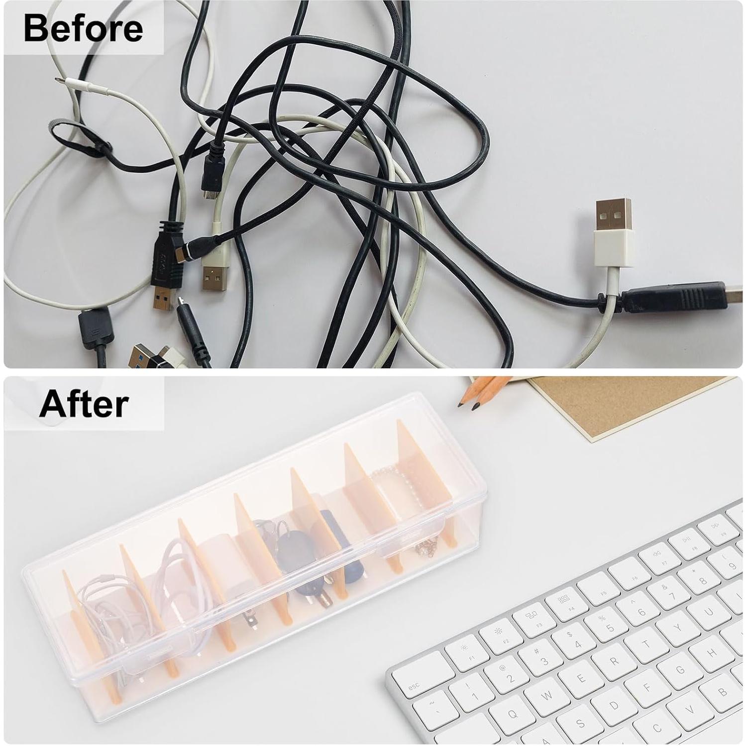 Caja de Almacenamiento de Cables HARFINGTON 30x10x7.2cm