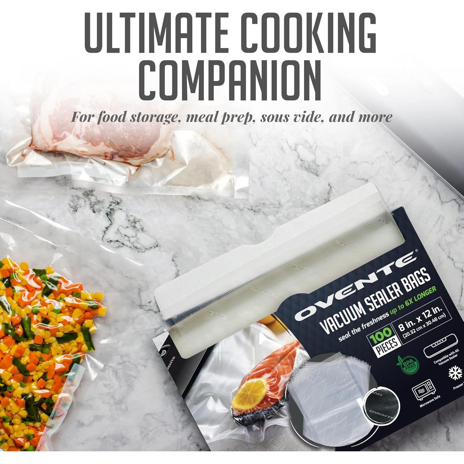 Bolsas de Sellado al Vacío OVENTE ACPSVPQ100, 100 pcs 20x30 cm