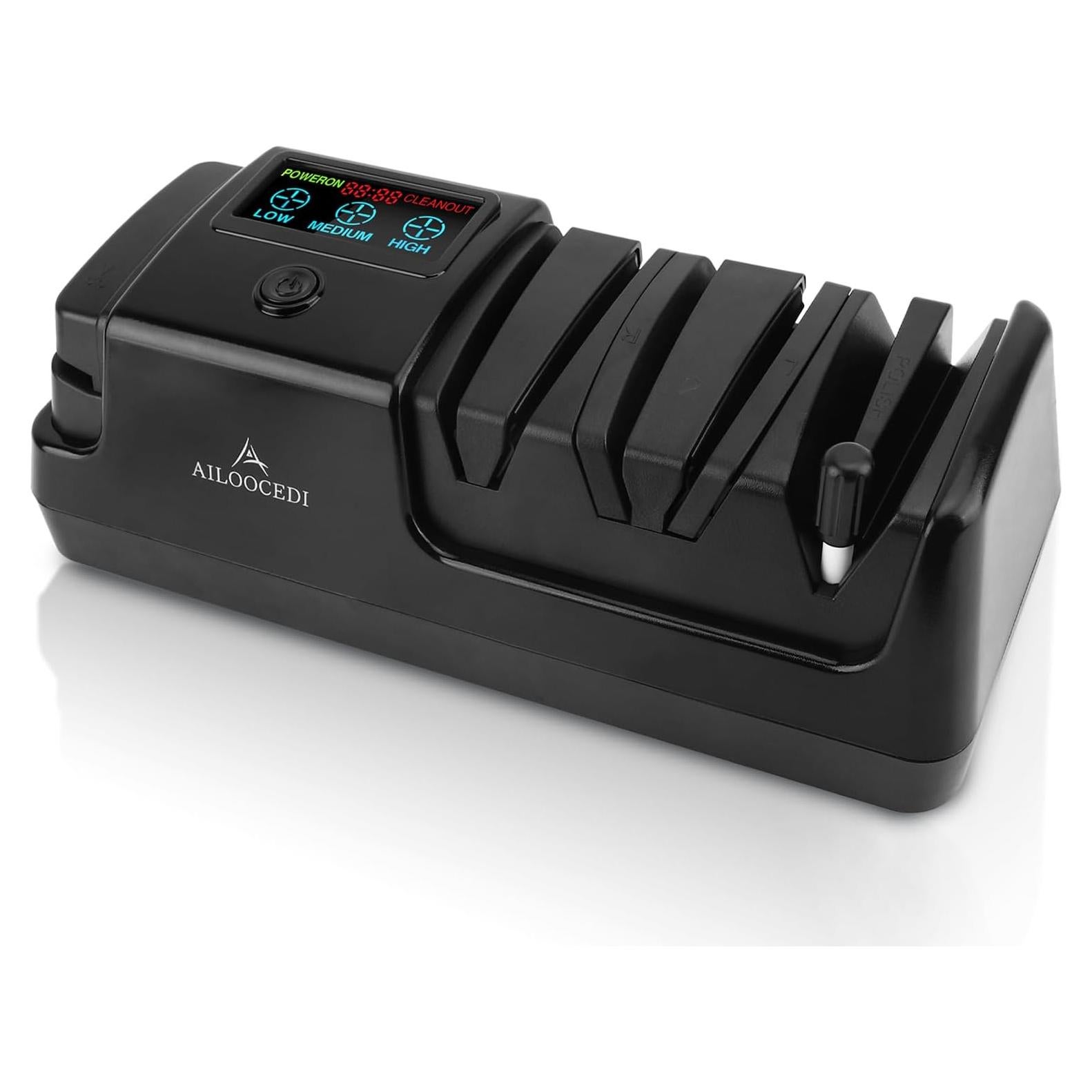 Afilador de cuchillos eléctrico AILOOCEDI RZ-D005 3 etapas LCD