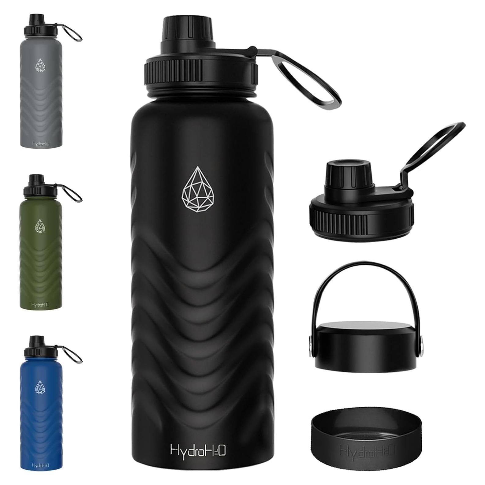 Botella de Agua Aislada HYDRO H2O 739ml Negra Doble Pared