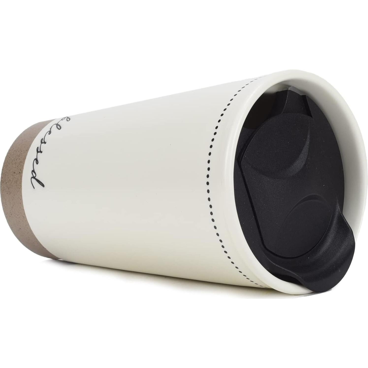 Taza de Viaje Cerámica Blanca 354 ml Lighthouse Bendecido