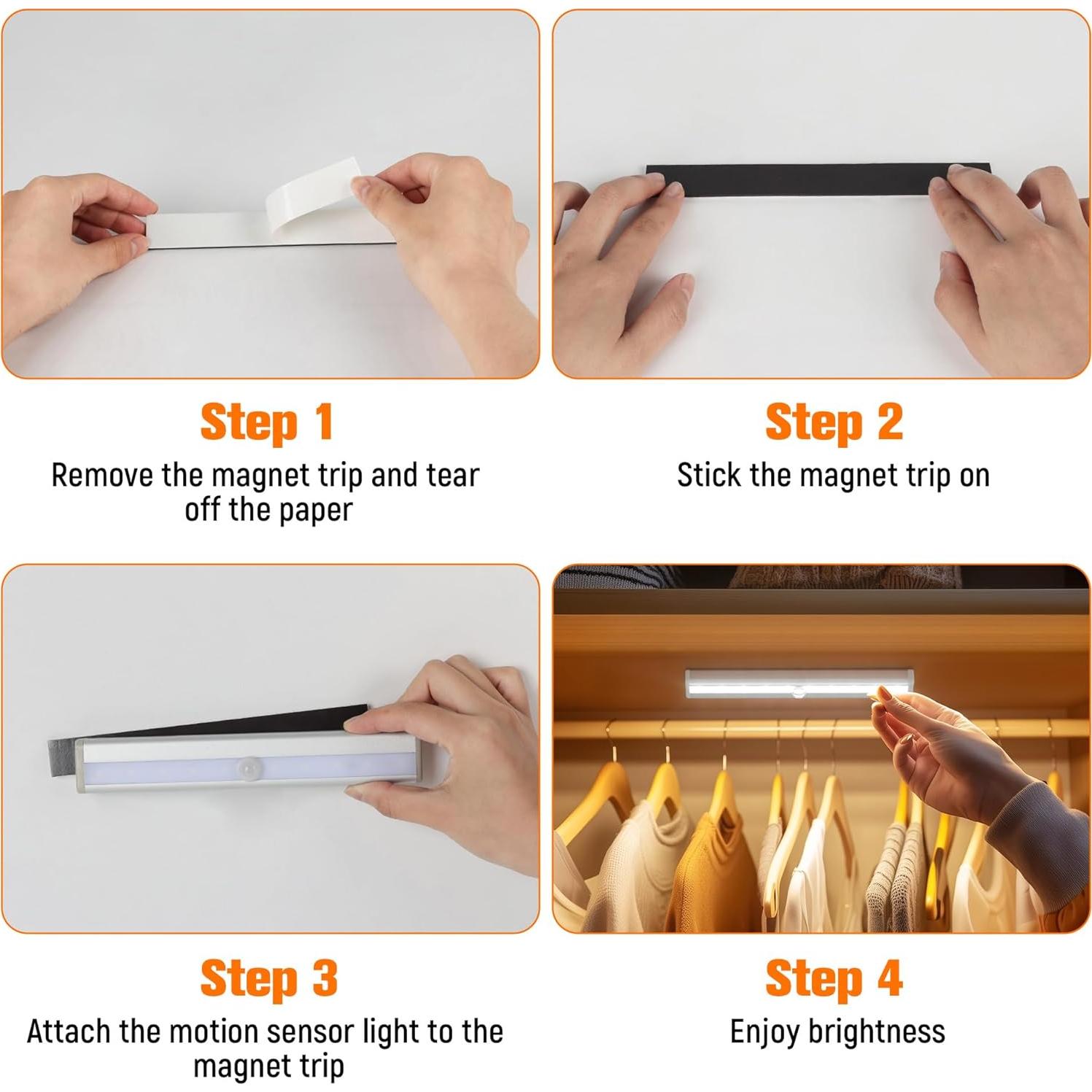 Luces LED con Sensor de Movimiento Molrebe - Paquete de 6