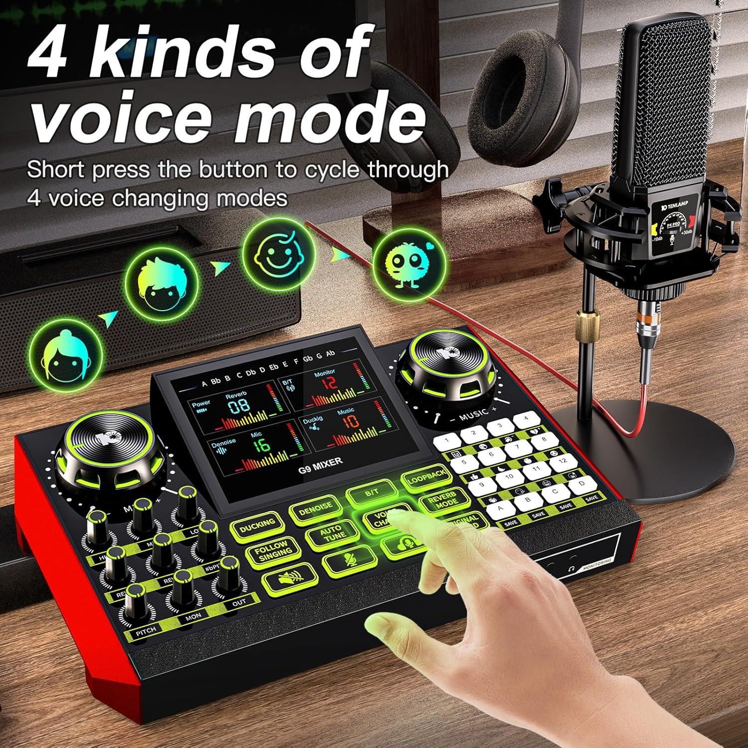 Paquete de Mezclador de Audio G9-PKPRO con Micrófono 3.5mm