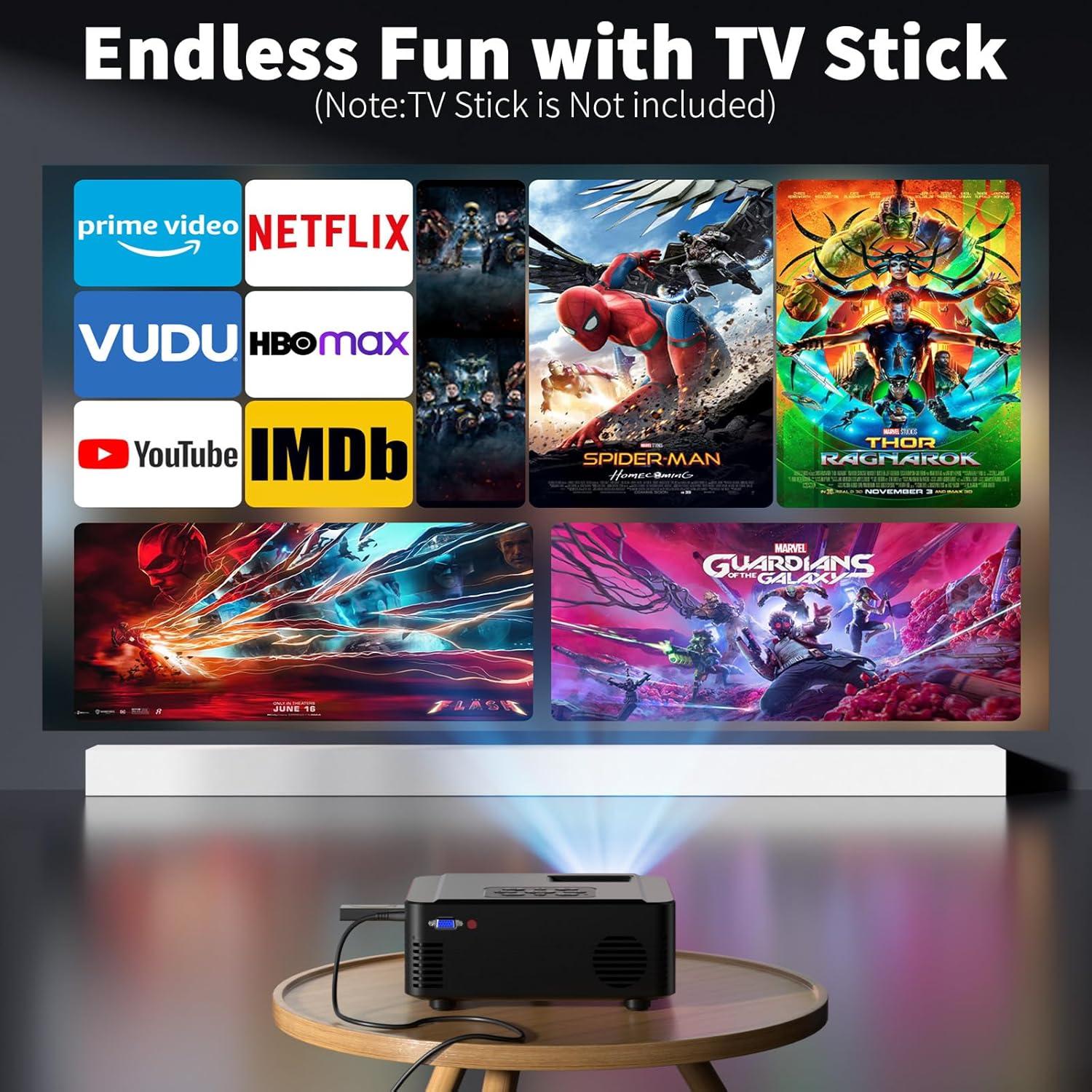 Proyector Full HD SCREENMAX SP133D 1080P Bluetooth WiFi 6