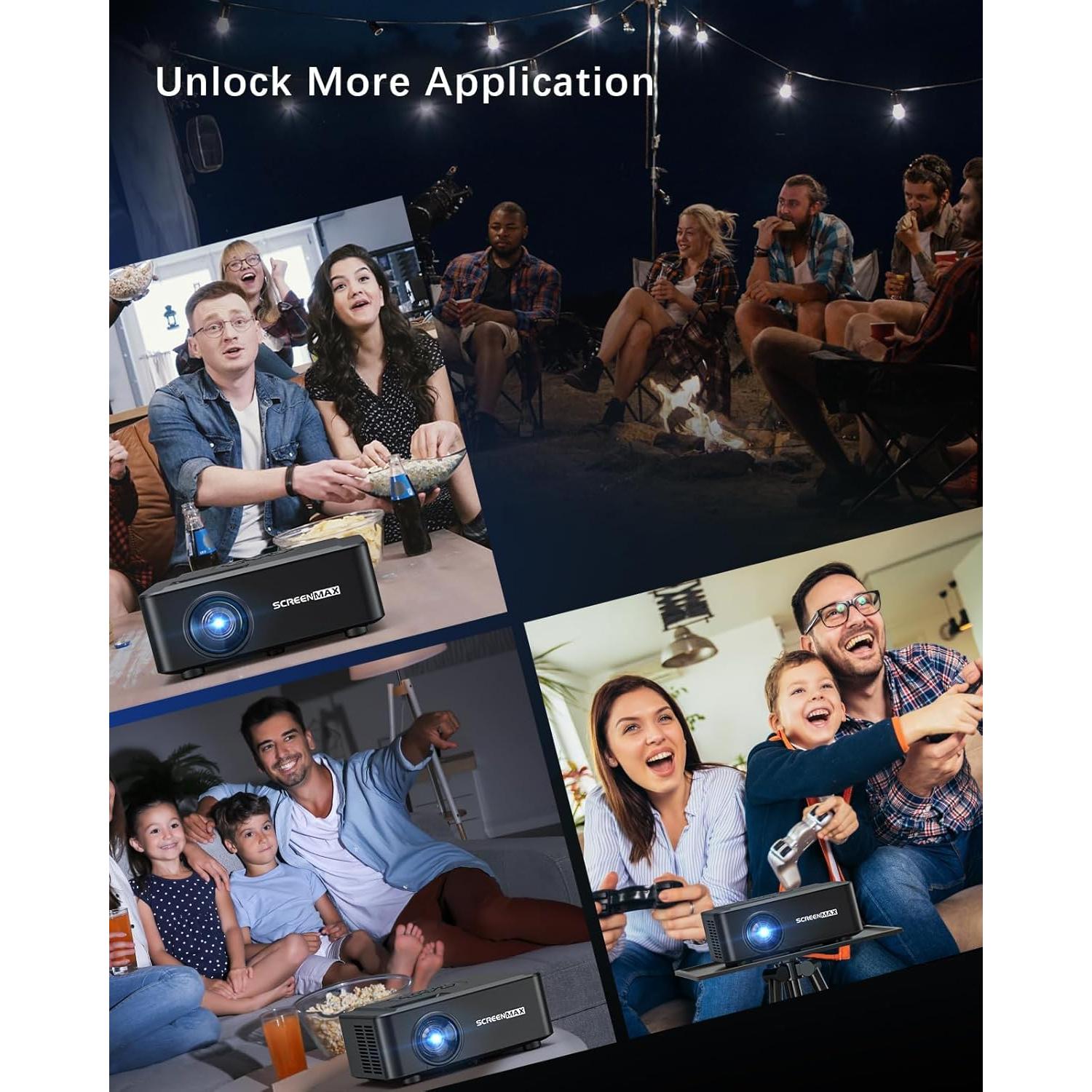 Proyector Full HD SCREENMAX SP133D 1080P Bluetooth WiFi 6