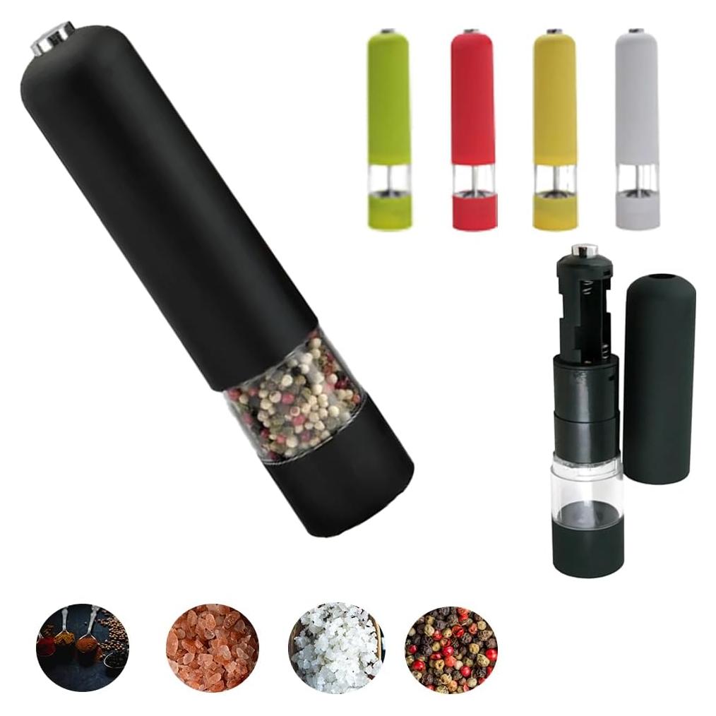 Molino Eléctrico de Sal y Pimienta HIsource - Negro