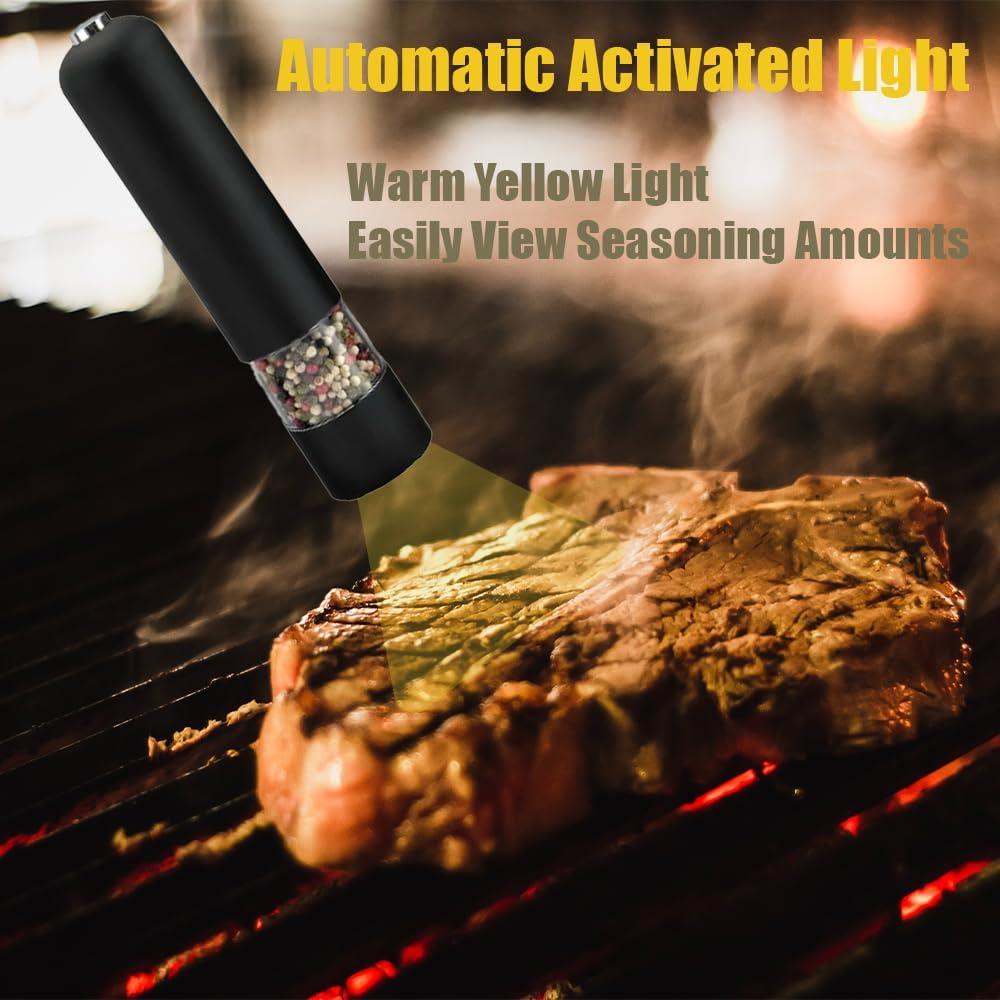 Molino Eléctrico de Sal y Pimienta HIsource - Negro