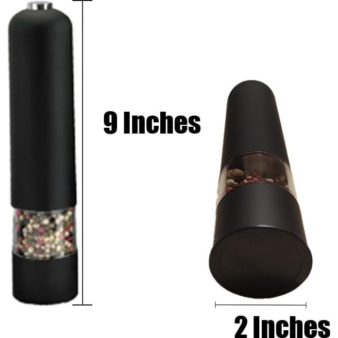 Molino Eléctrico de Sal y Pimienta HIsource - Negro