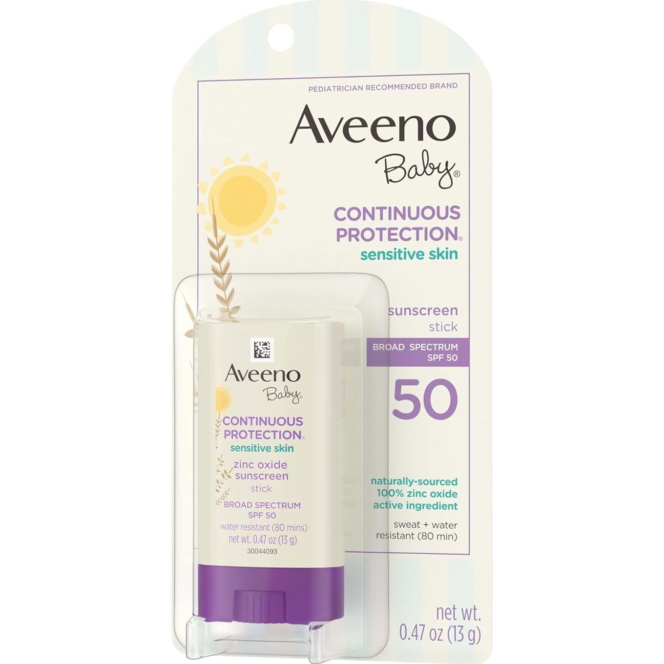 Aveeno Baby Protector Solar Mineral en Barra SPF 50 - 13.34 g