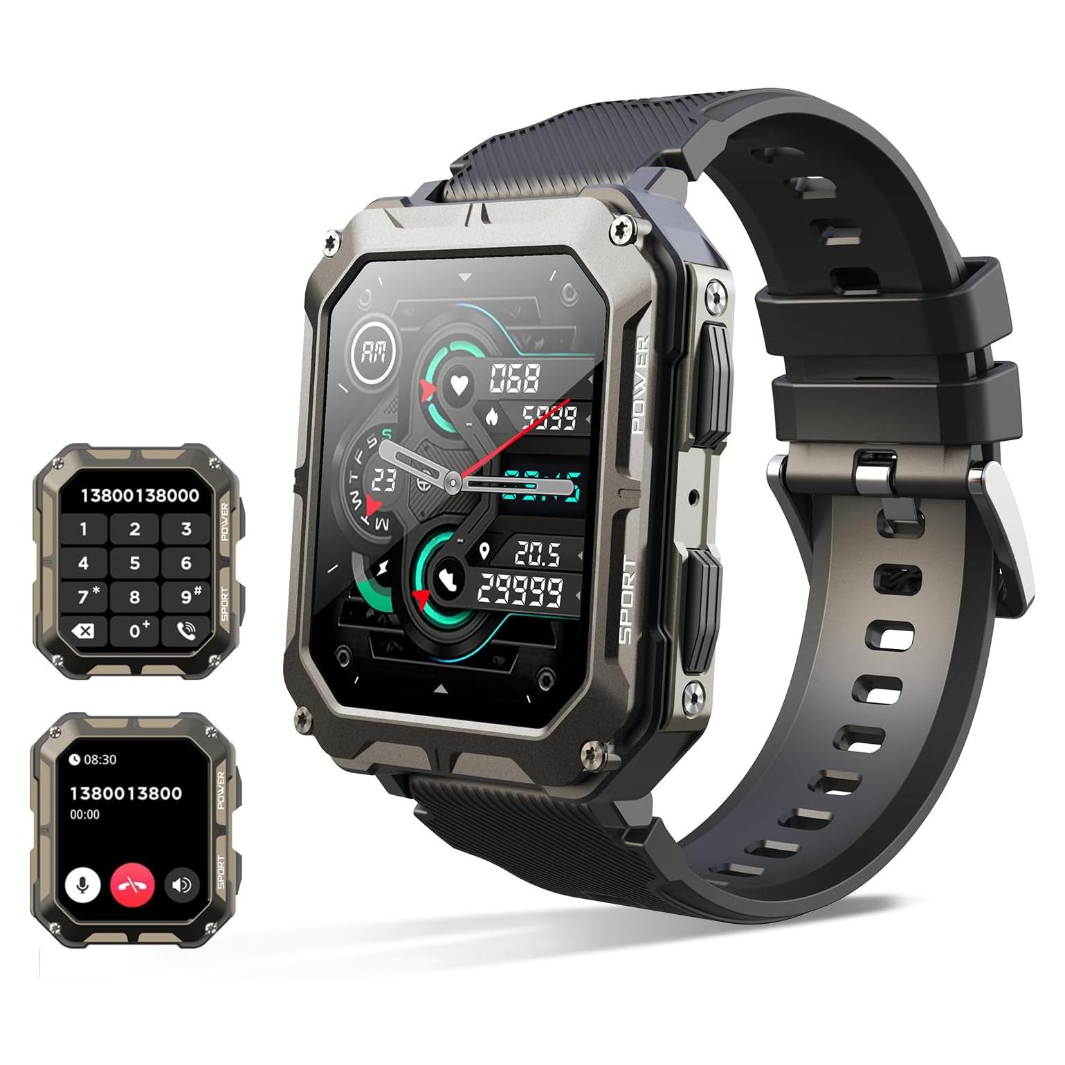 Reloj Inteligente YoimJoyFun Negro 1.83" Resistente IP68