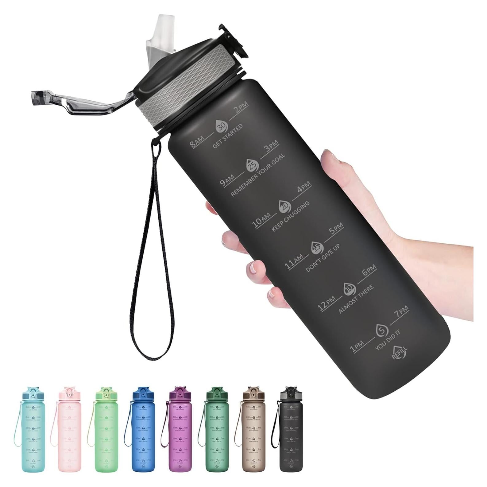 Botella de Agua Hyeta 0.91L a Prueba de Fugas con Pajilla