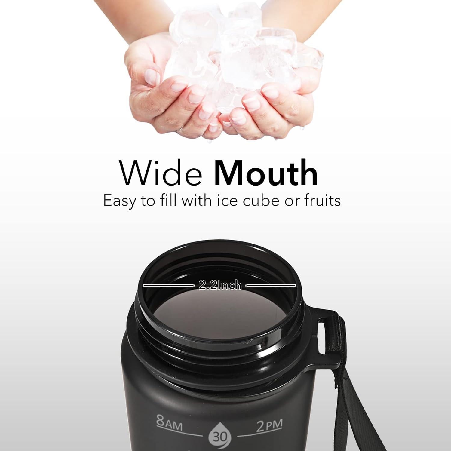 Botella de Agua Hyeta 0.91L a Prueba de Fugas con Pajilla