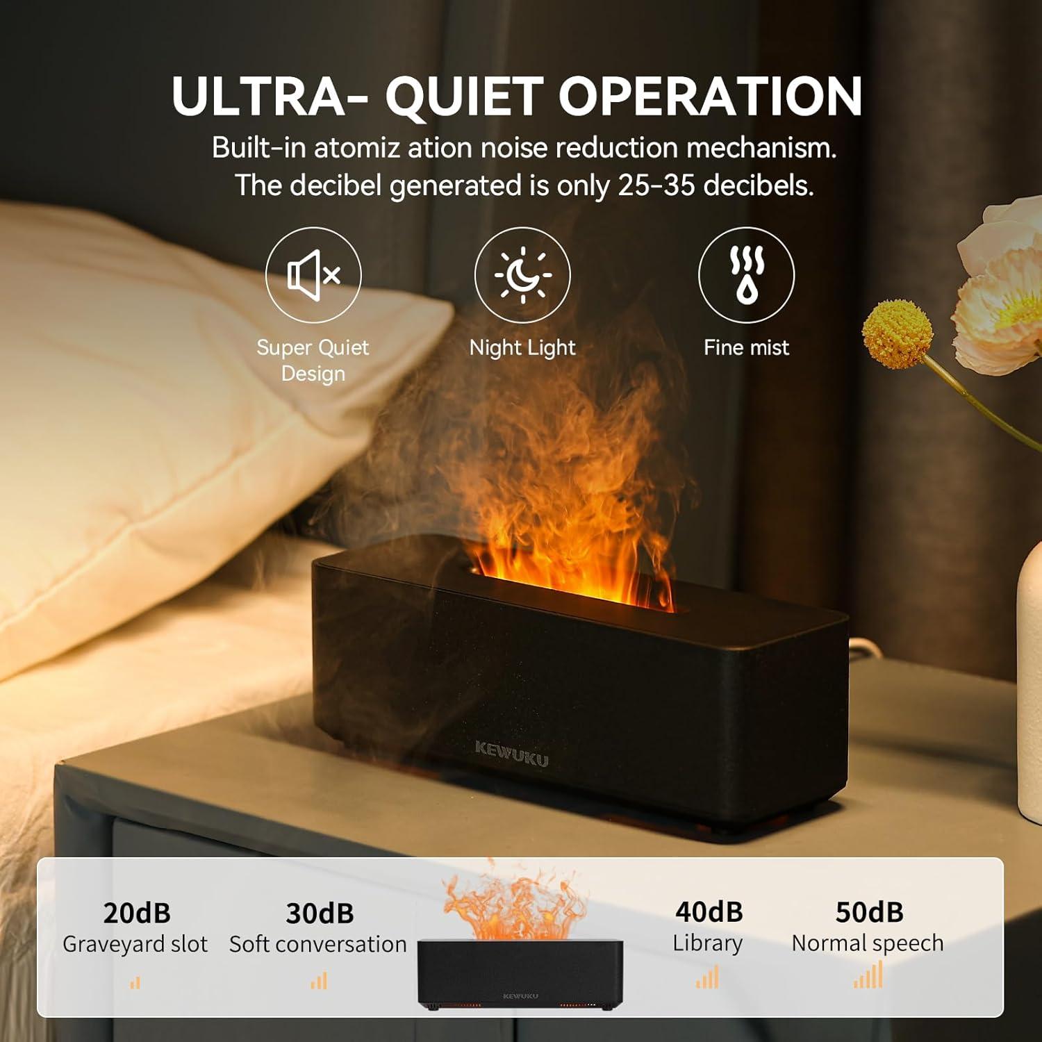 Difusor de Aceite Esencial KEWUKU F2, 280ml, Ultrasonido, Silencioso