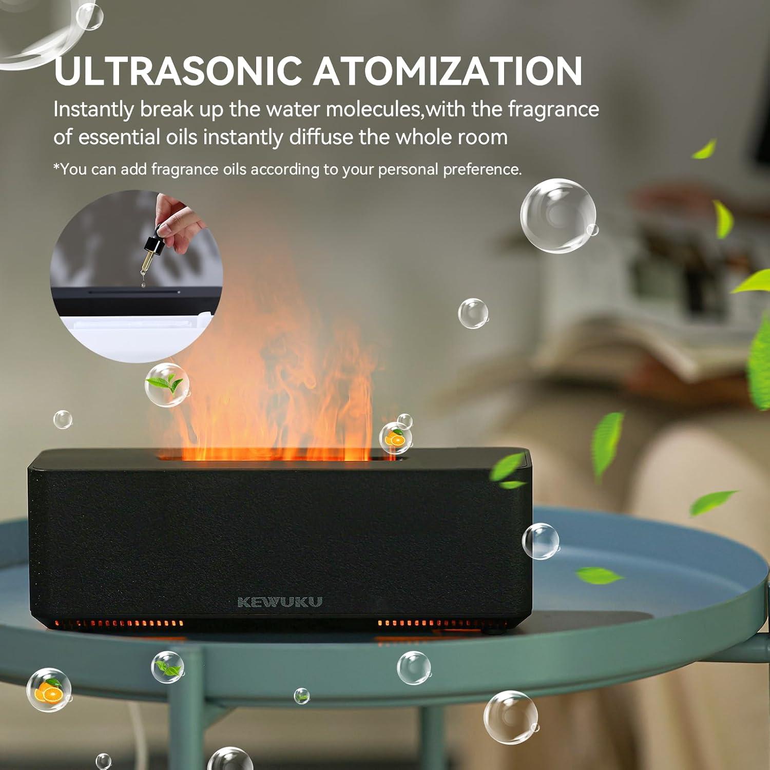 Difusor de Aceite Esencial KEWUKU F2, 280ml, Ultrasonido, Silencioso