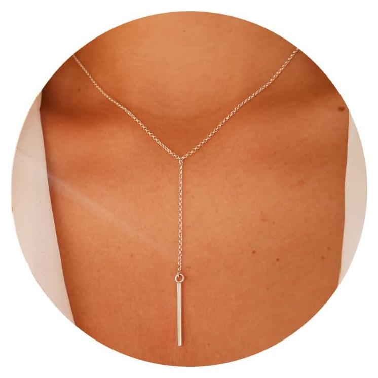 Collar Dainty en Y Itianxi Baño de Oro 18K para Mujeres