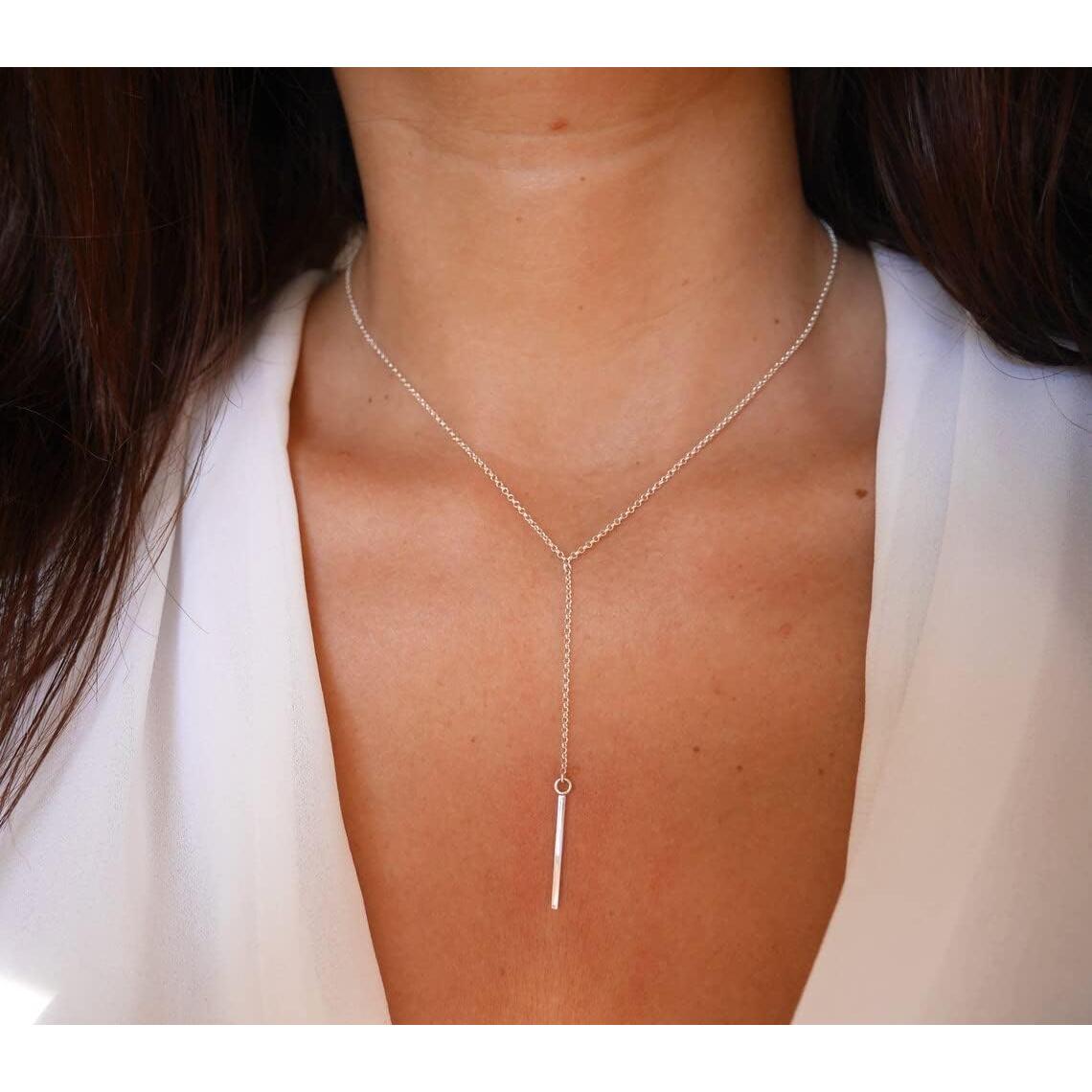 Collar Dainty en Y Itianxi Baño de Oro 18K para Mujeres