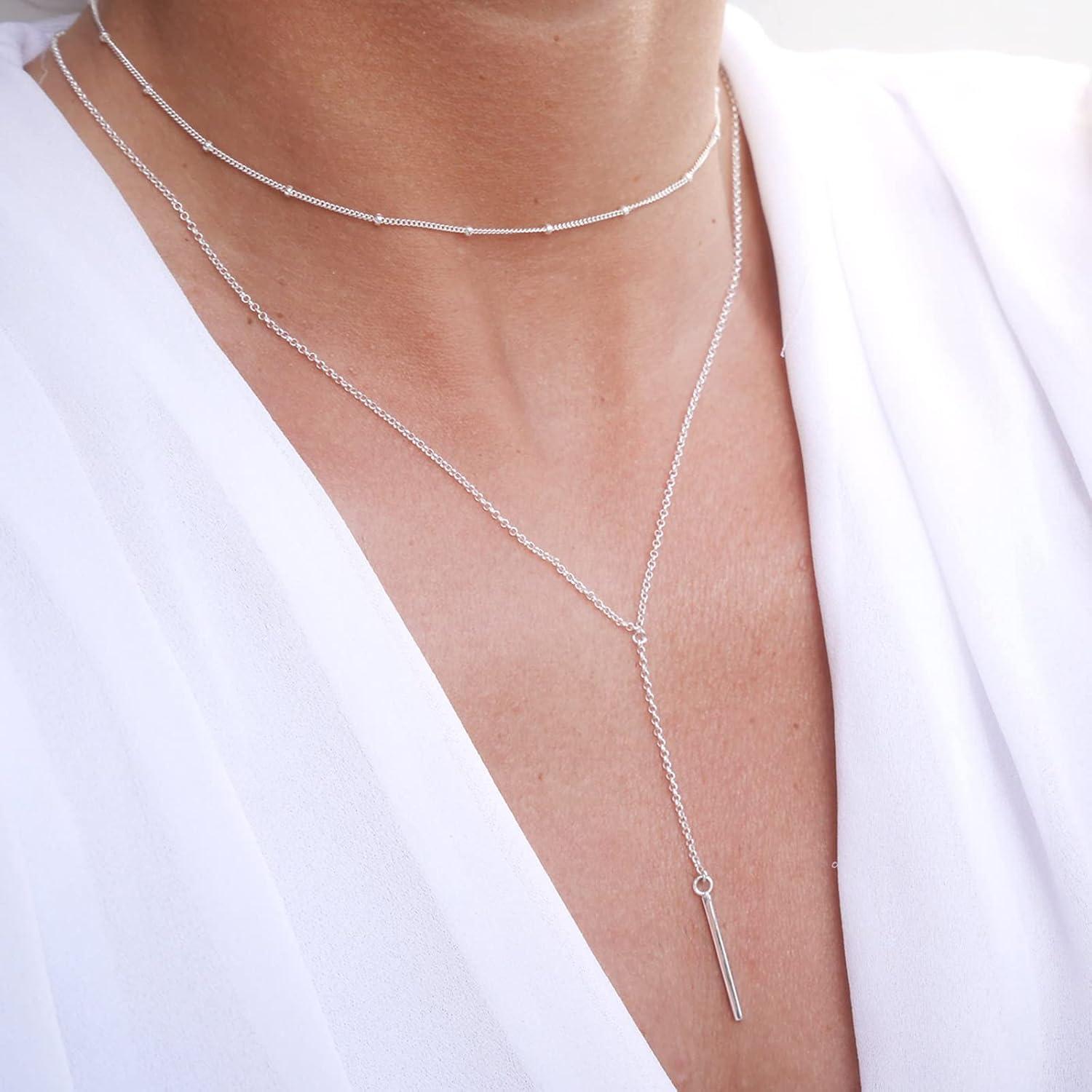 Collar Dainty en Y Itianxi Baño de Oro 18K para Mujeres