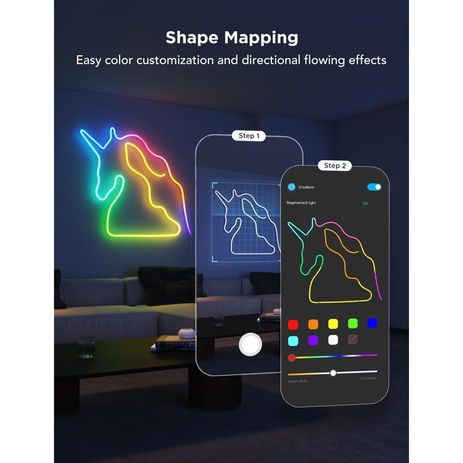 Luces de Neón LED Govee H61D5, 5m, RGBIC, Control Inteligente