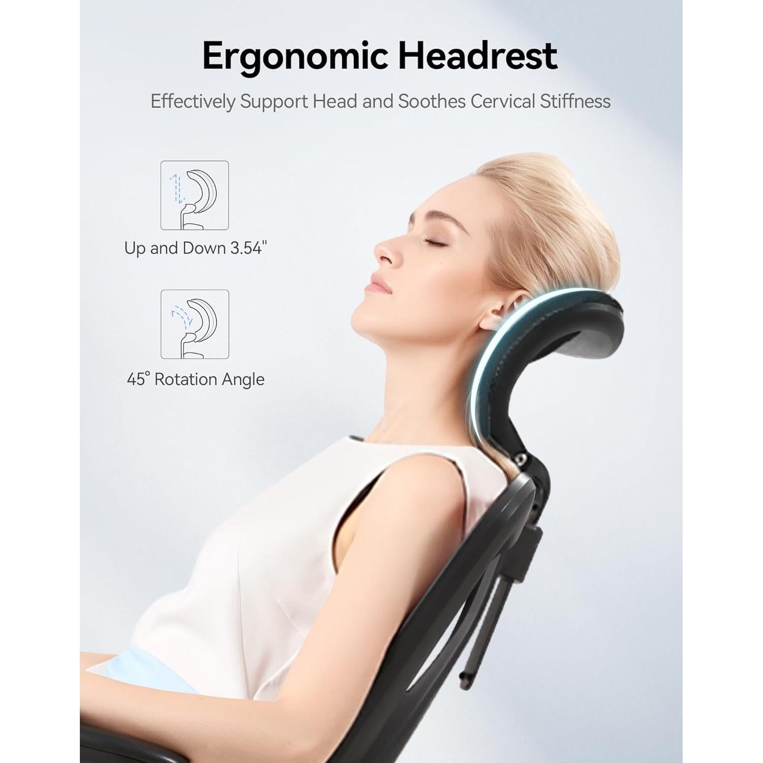 Silla de Oficina Ergonómica SIHOO M18 Negra Ajustable Soporte Lumbar