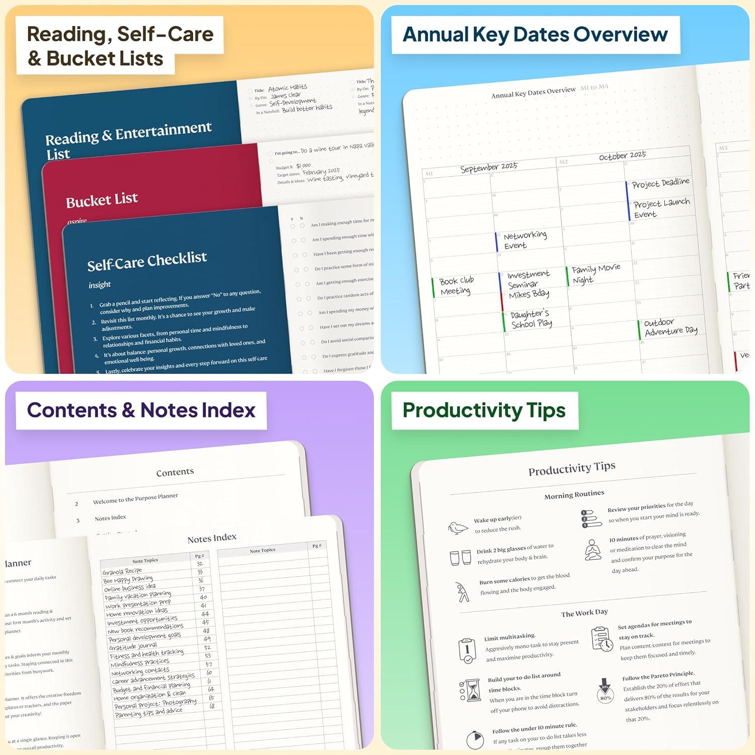 Planificador Roterunner A5 Sin Fecha 2025 Cubierta Dura Negra