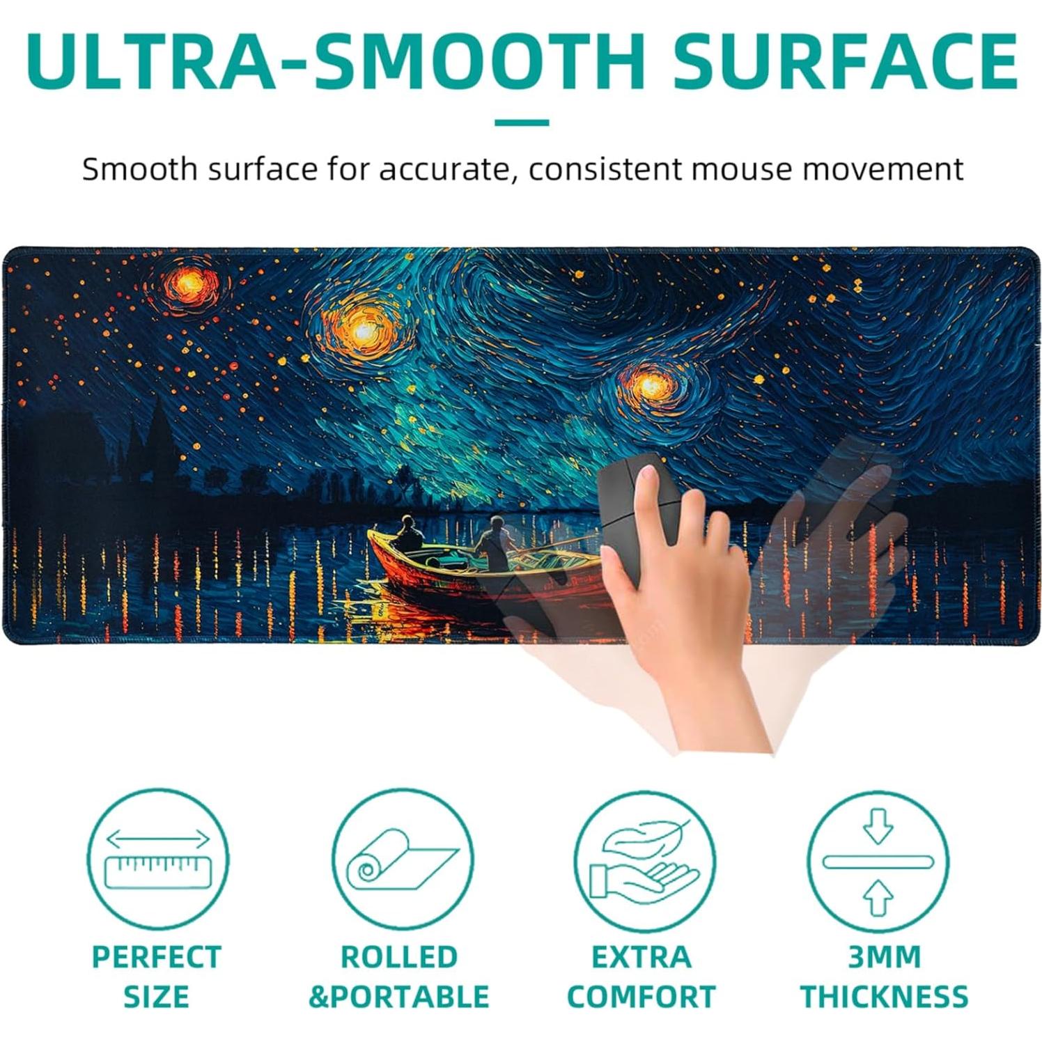 Alfombrilla de Ratón XL Hopipad Noche Estrellada 80x30 cm