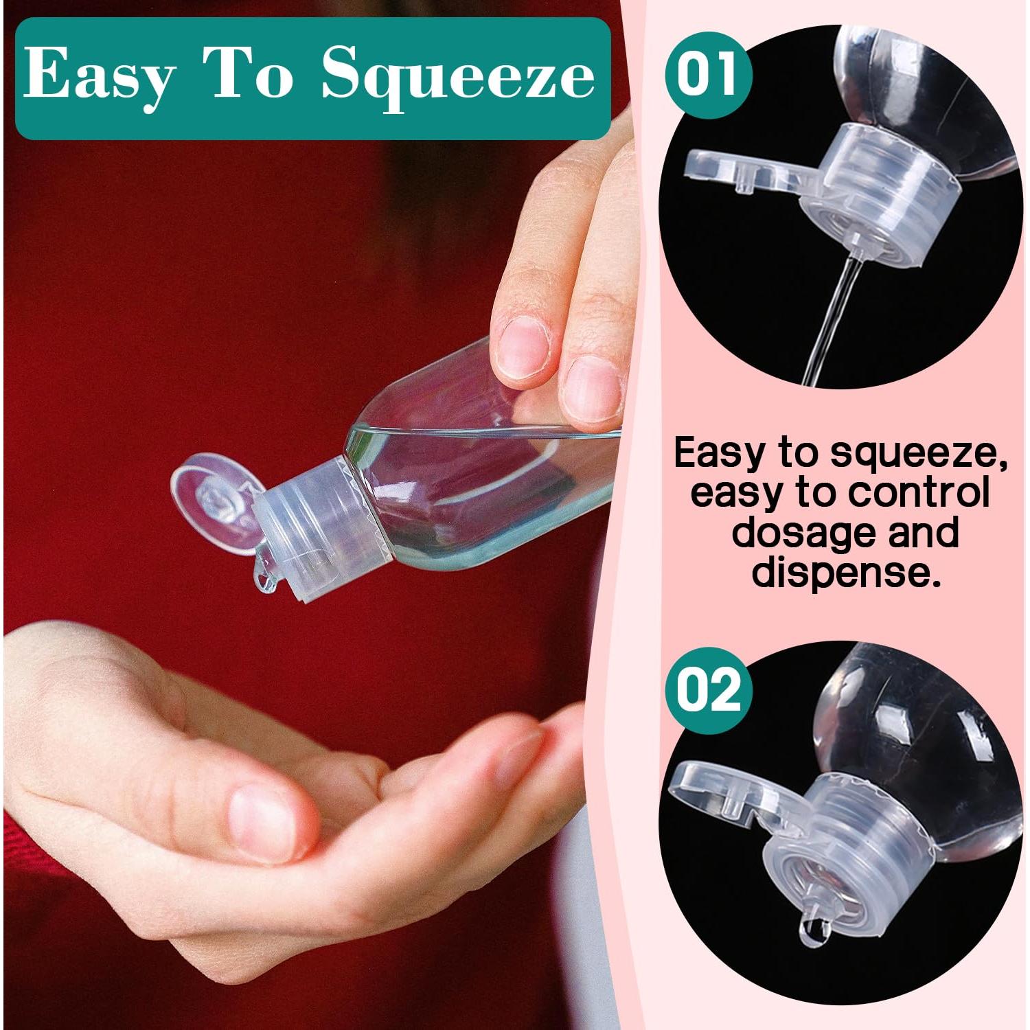 Paquete de 10 Botellas de Viaje 100 ml Aprobadas por TSA