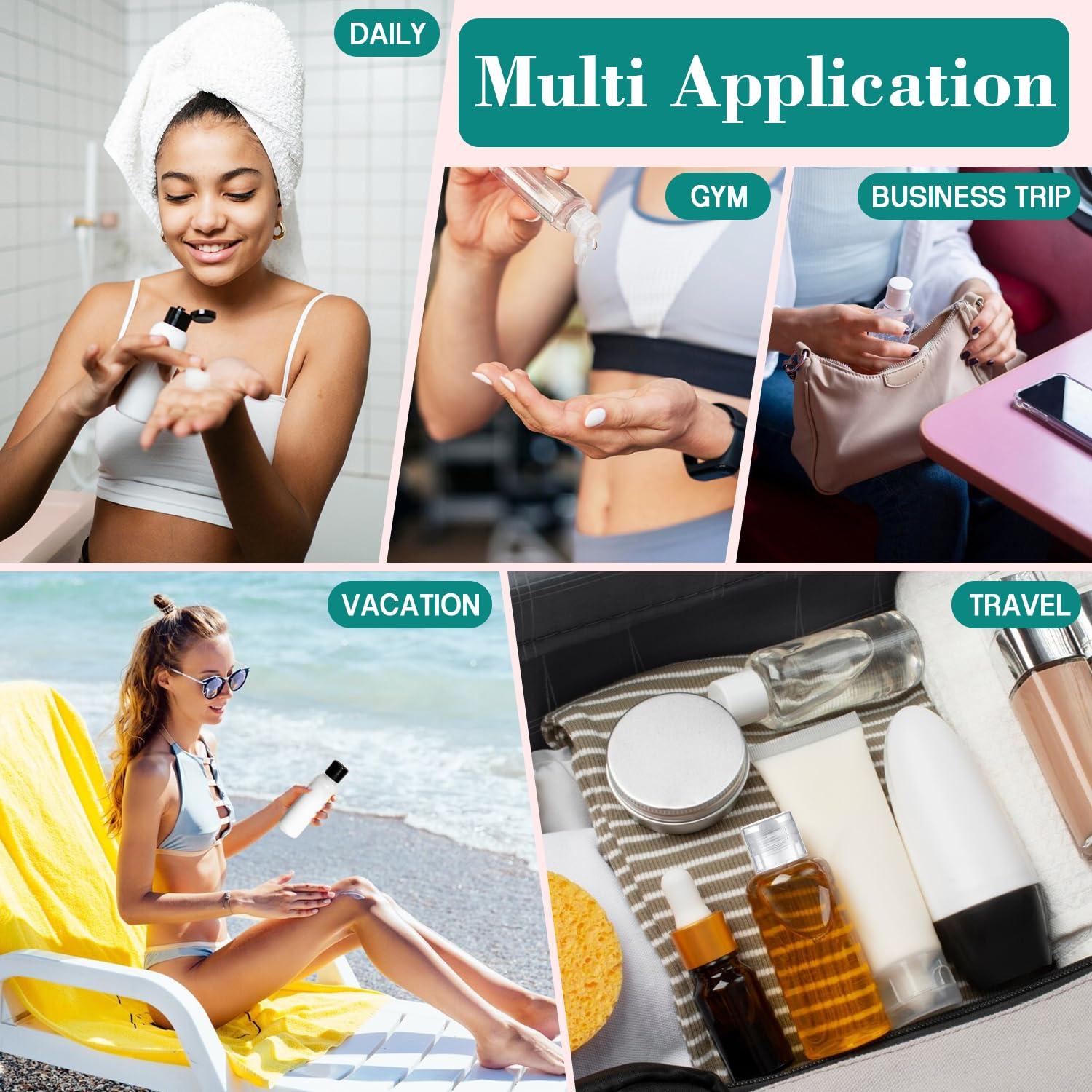 Paquete de 10 Botellas de Viaje 100 ml Aprobadas por TSA