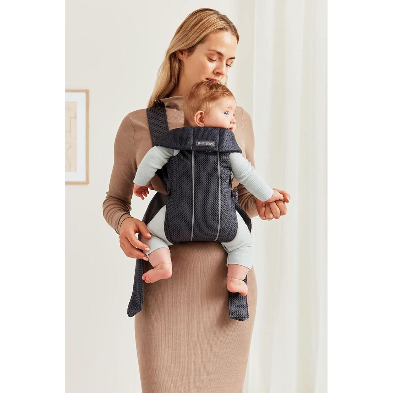 Portabebés Mini BabyBjörn Antracita Malla 3D 3-11 kg