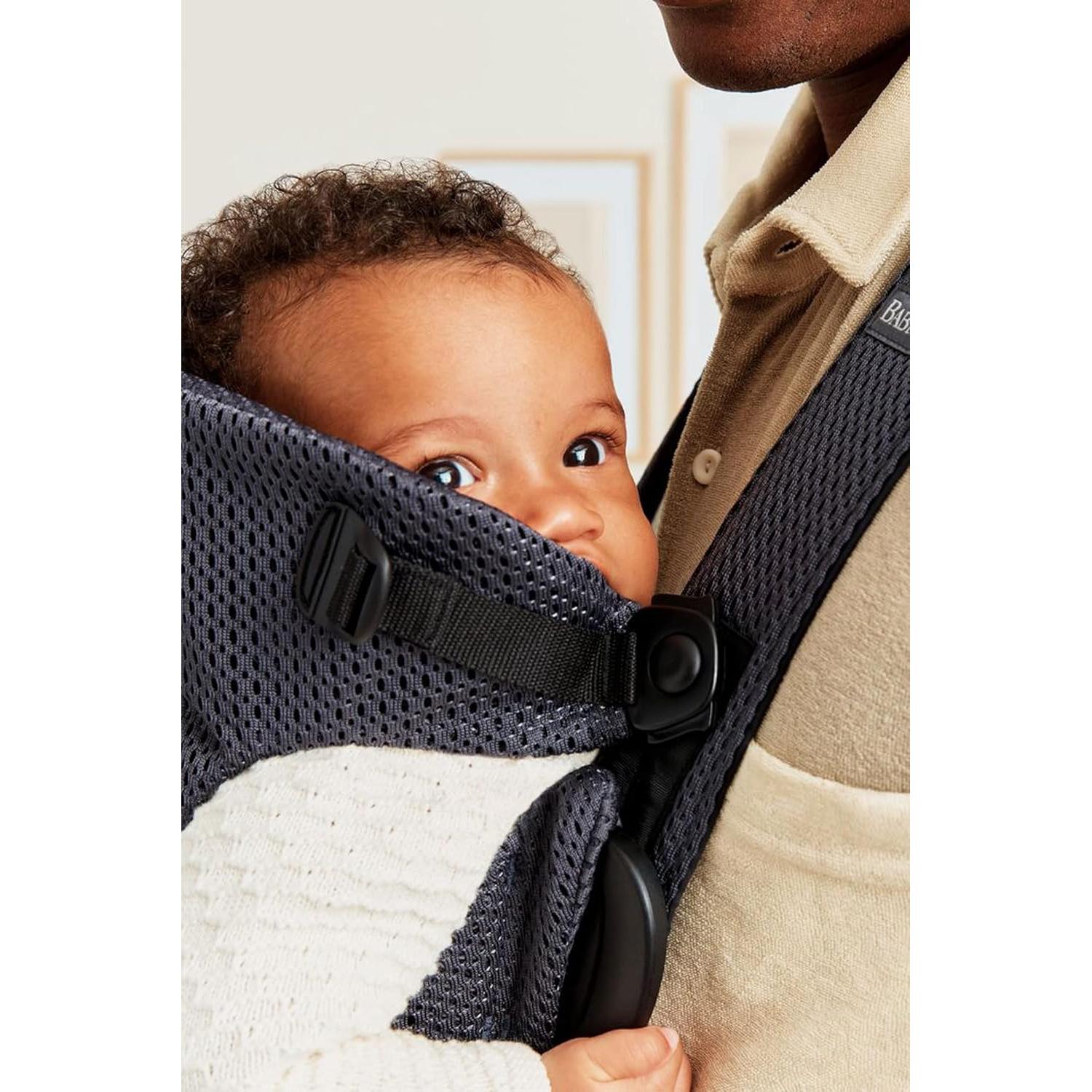 Portabebés Mini BabyBjörn Antracita Malla 3D 3-11 kg