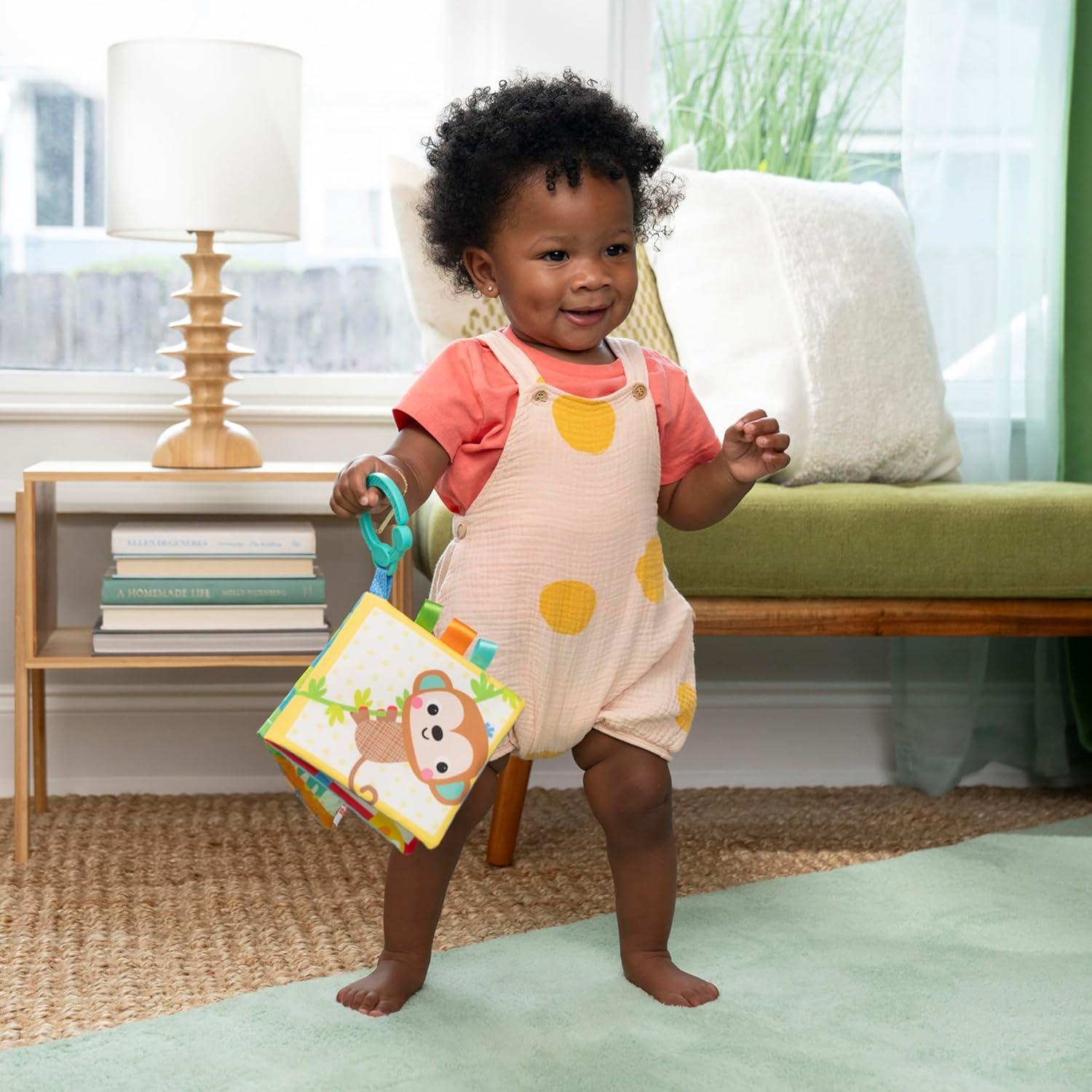 Libro Suave Amigos del Safari Bright Starts - Tela Crujiente 28.9 cm