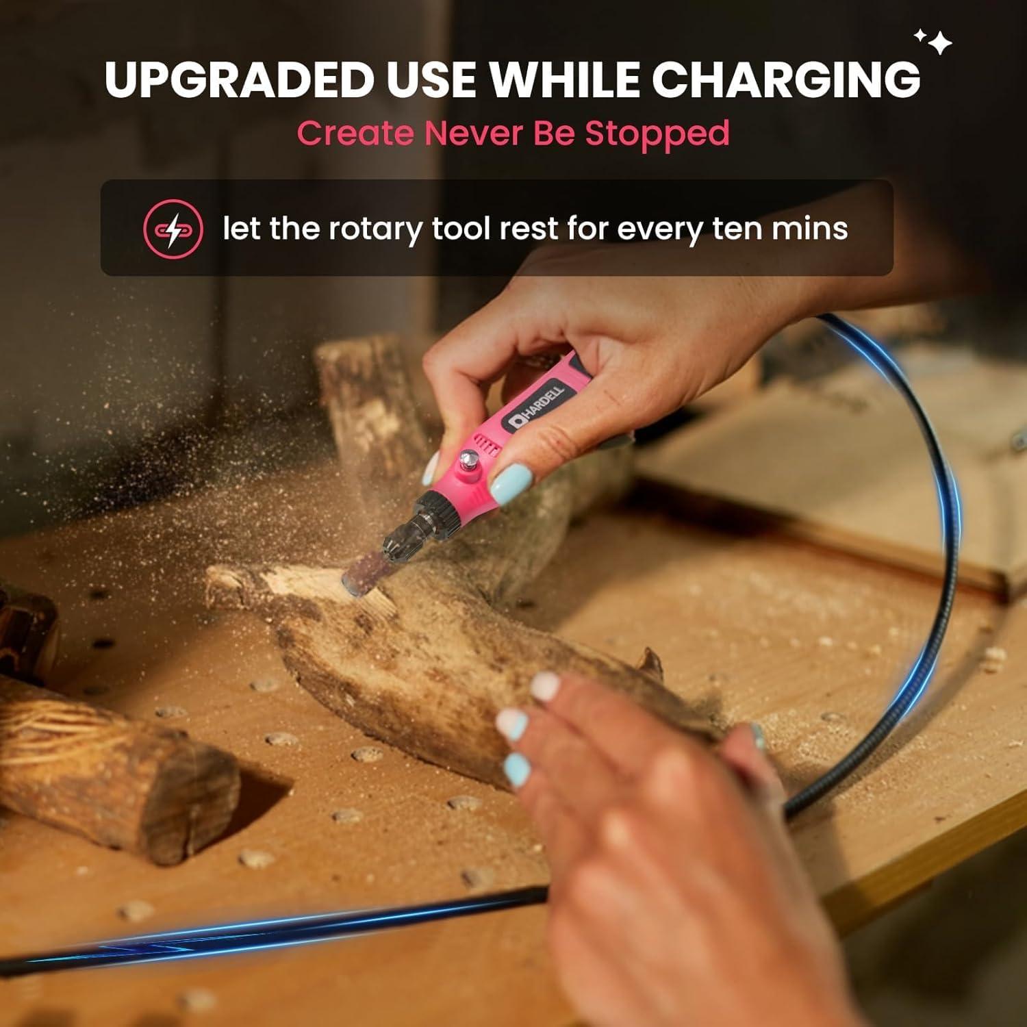 Mini Herramienta Rotativa Inalámbrica HARDELL 5 Velocidades 43 Accesorios