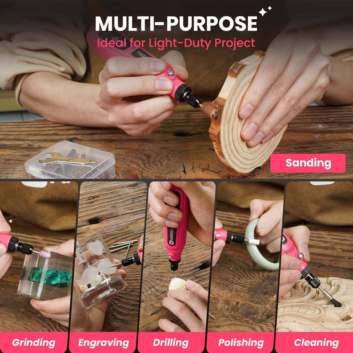 Mini Herramienta Rotativa Inalámbrica HARDELL 5 Velocidades 43 Accesorios