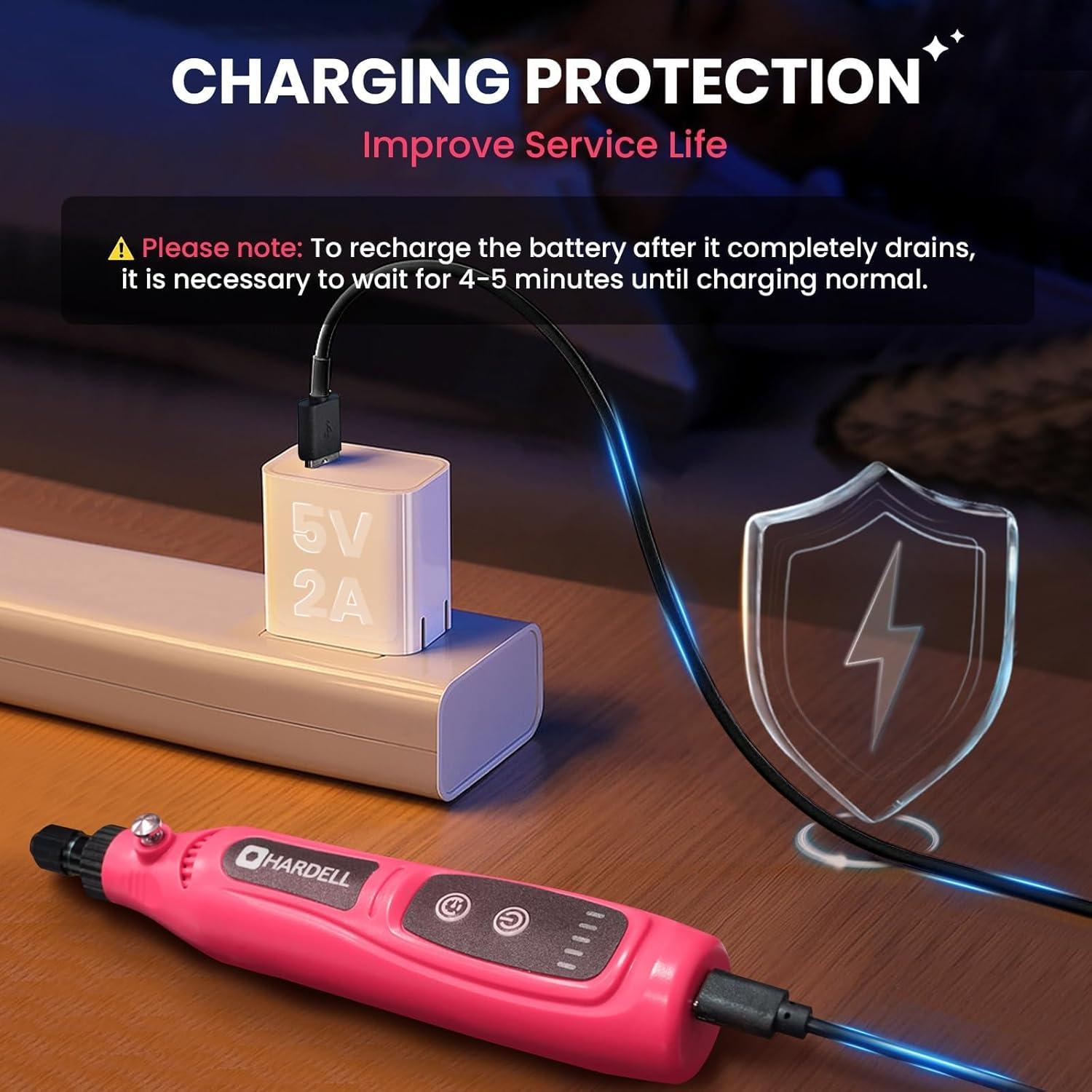 Mini Herramienta Rotativa Inalámbrica HARDELL 5 Velocidades 43 Accesorios