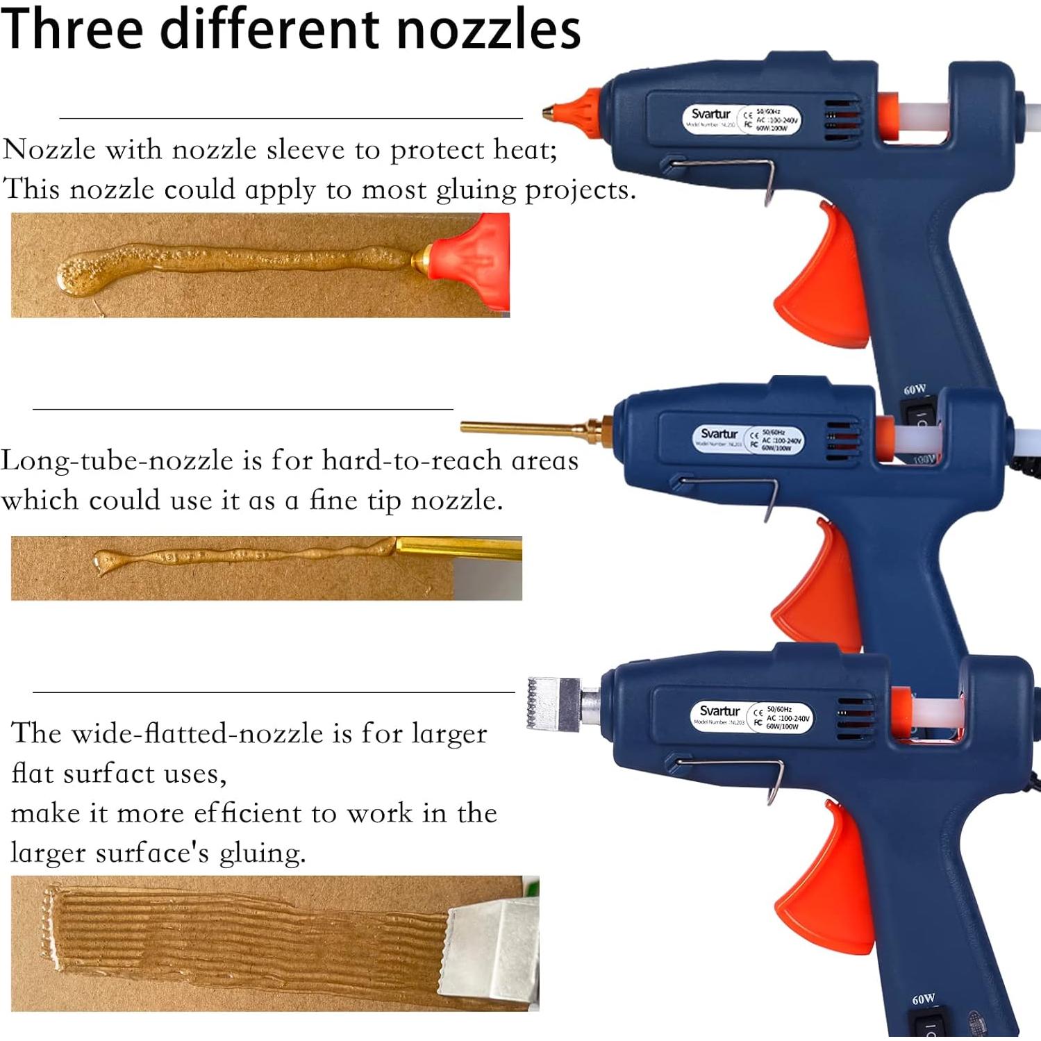 Pistola de Pegamento Caliente Svartur 100W con Estuche y 15 Palitos