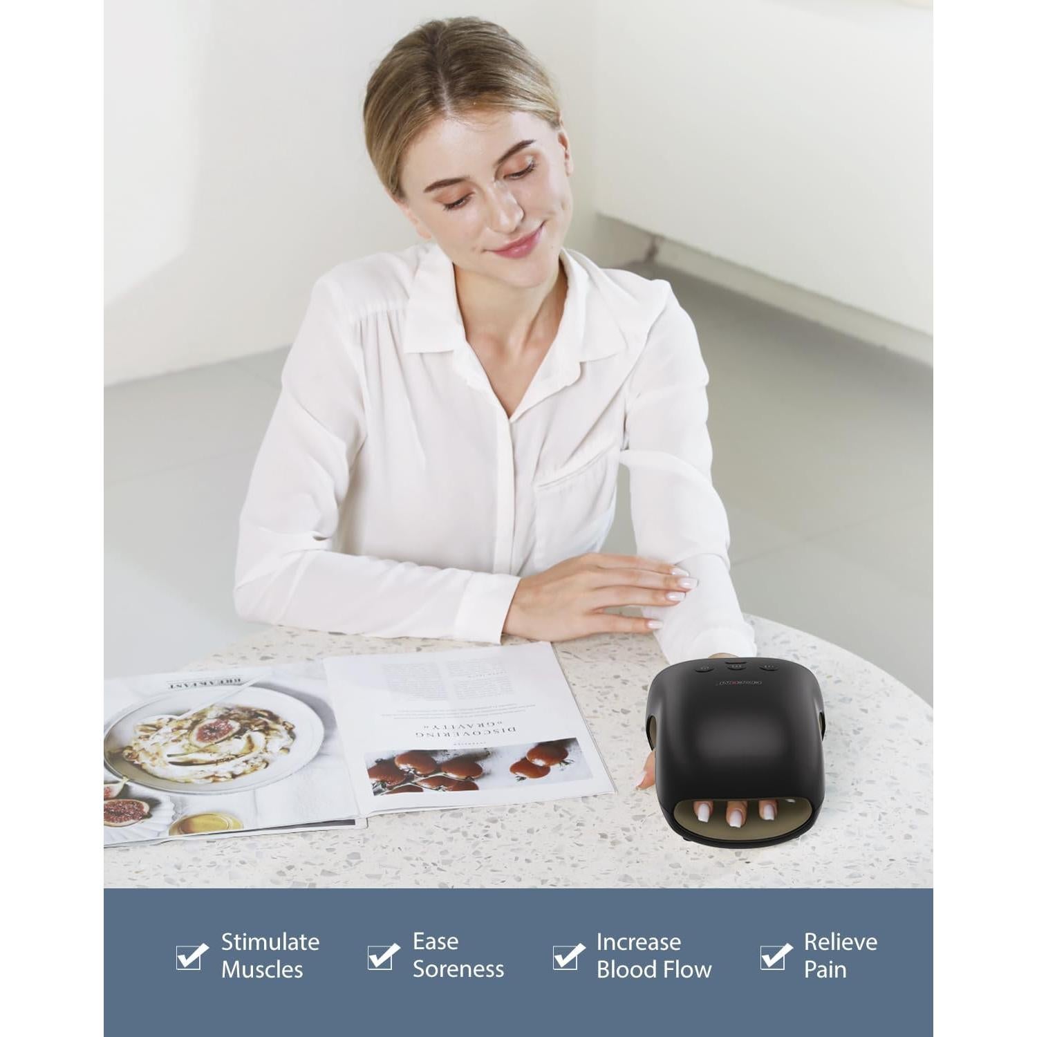 Masajeador de Mano Inalámbrico CINCOM con Calor y Compresión