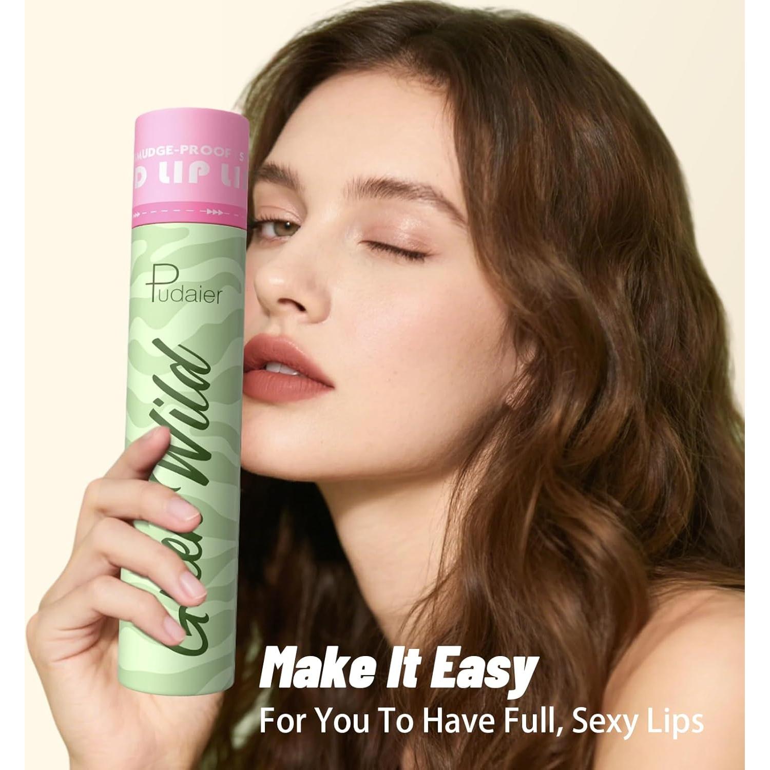 Juego de 12 Lápices de Labios Pudaier - Nude y Colores Vibrantes