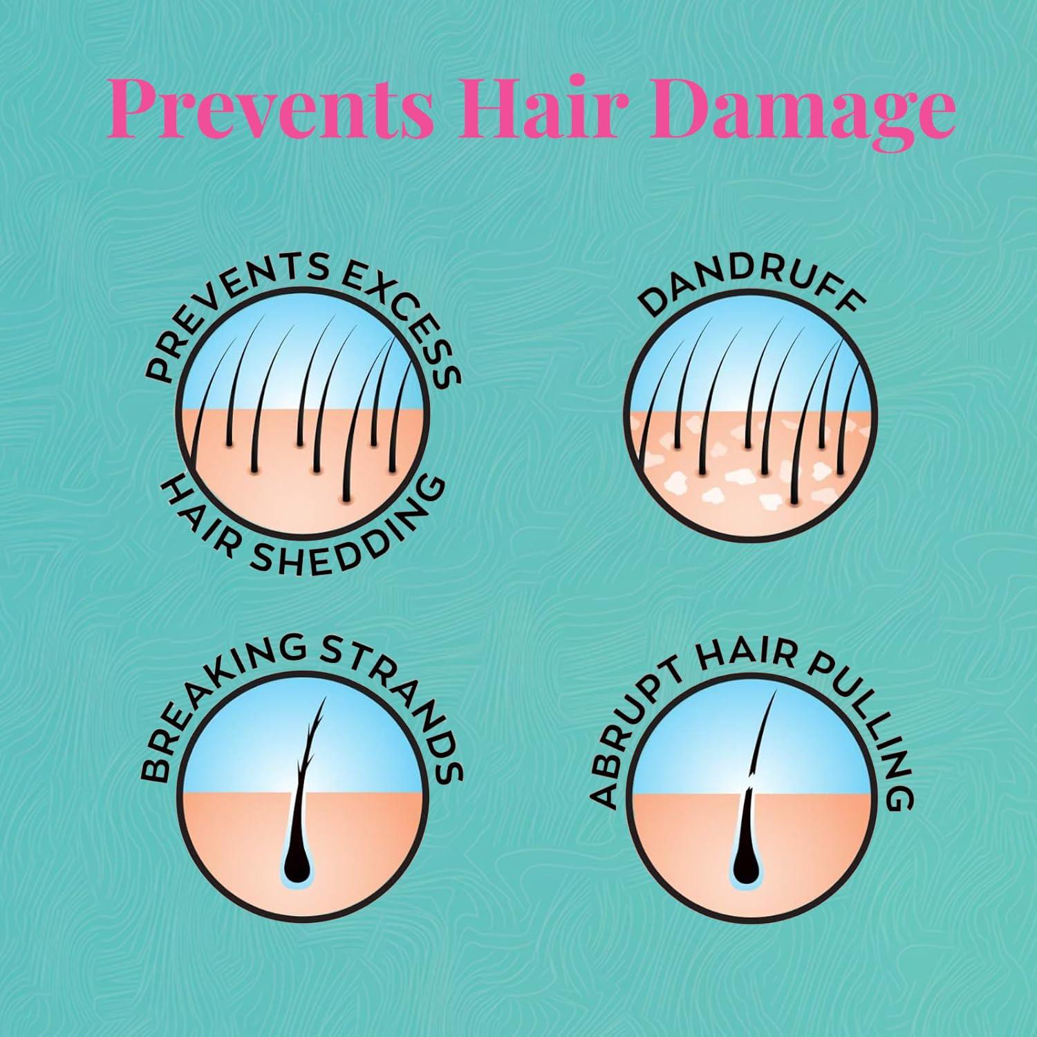 Cepillo Desenredante Felicia Leatherwood Negro - Para Cabello Rizado y Liso